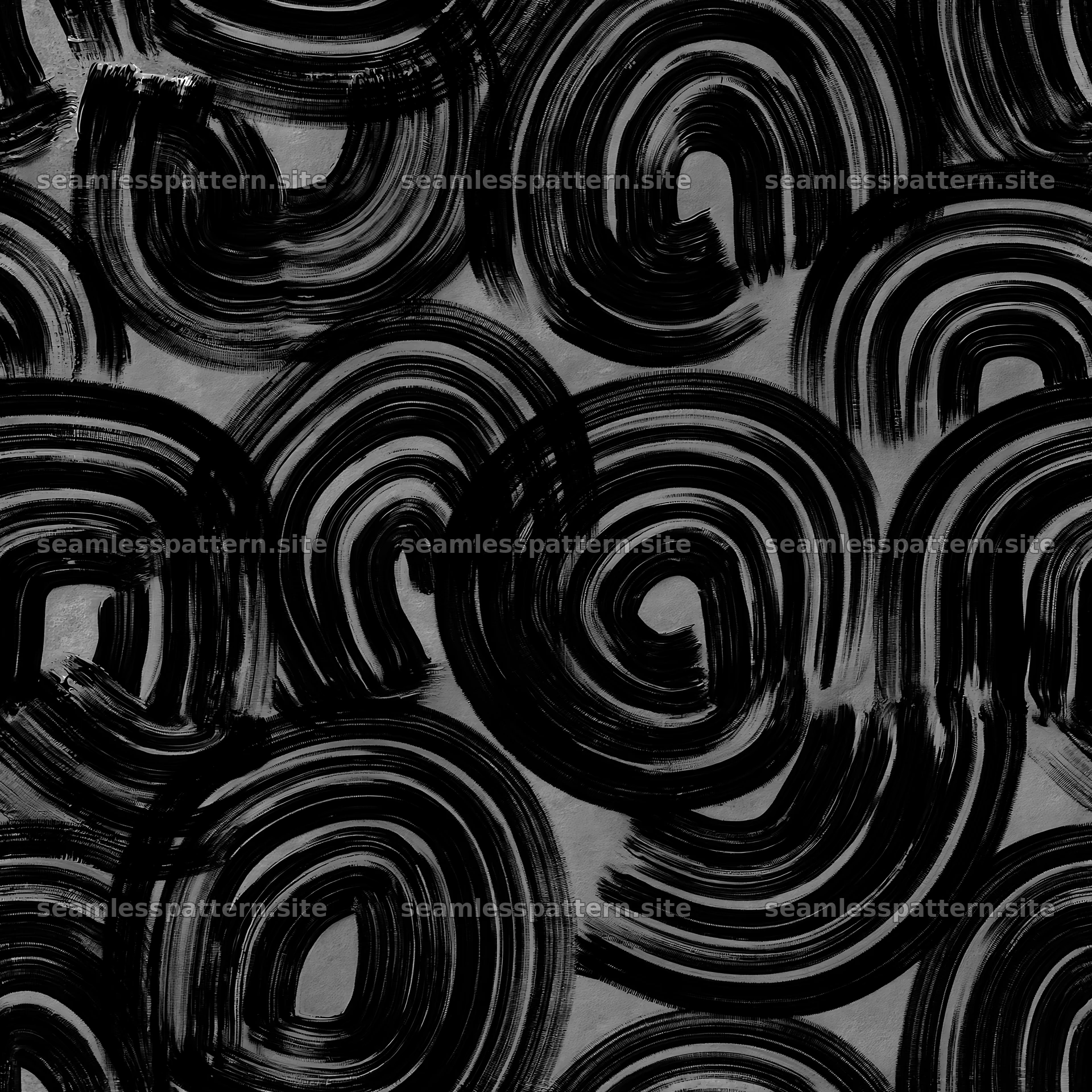 Tileable rough ink stroke texture pattern in black and white