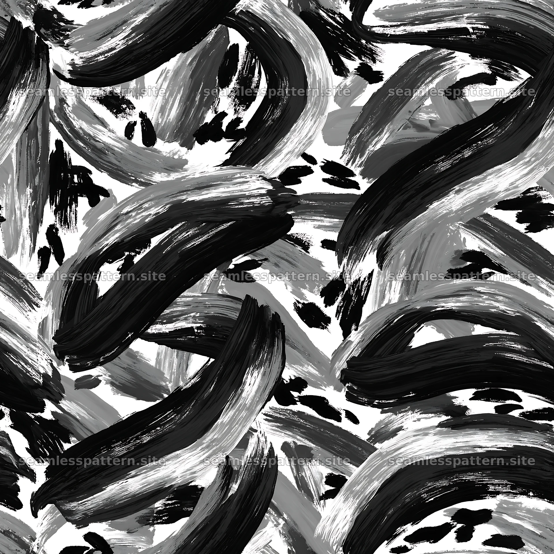 Seamless green camouflage brushstroke pattern design