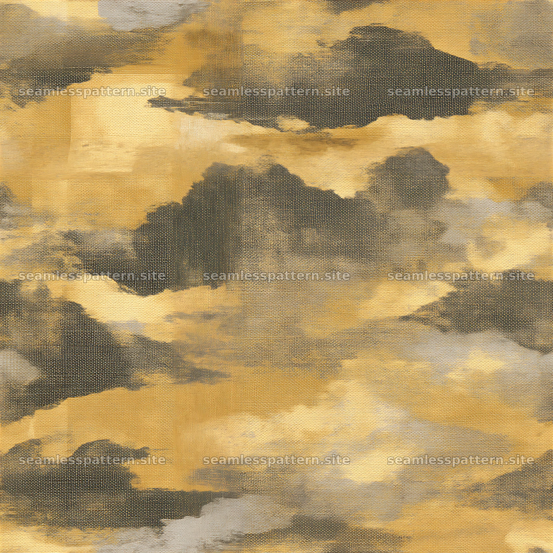 Golden canvas camouflage seamless texture in earth tones