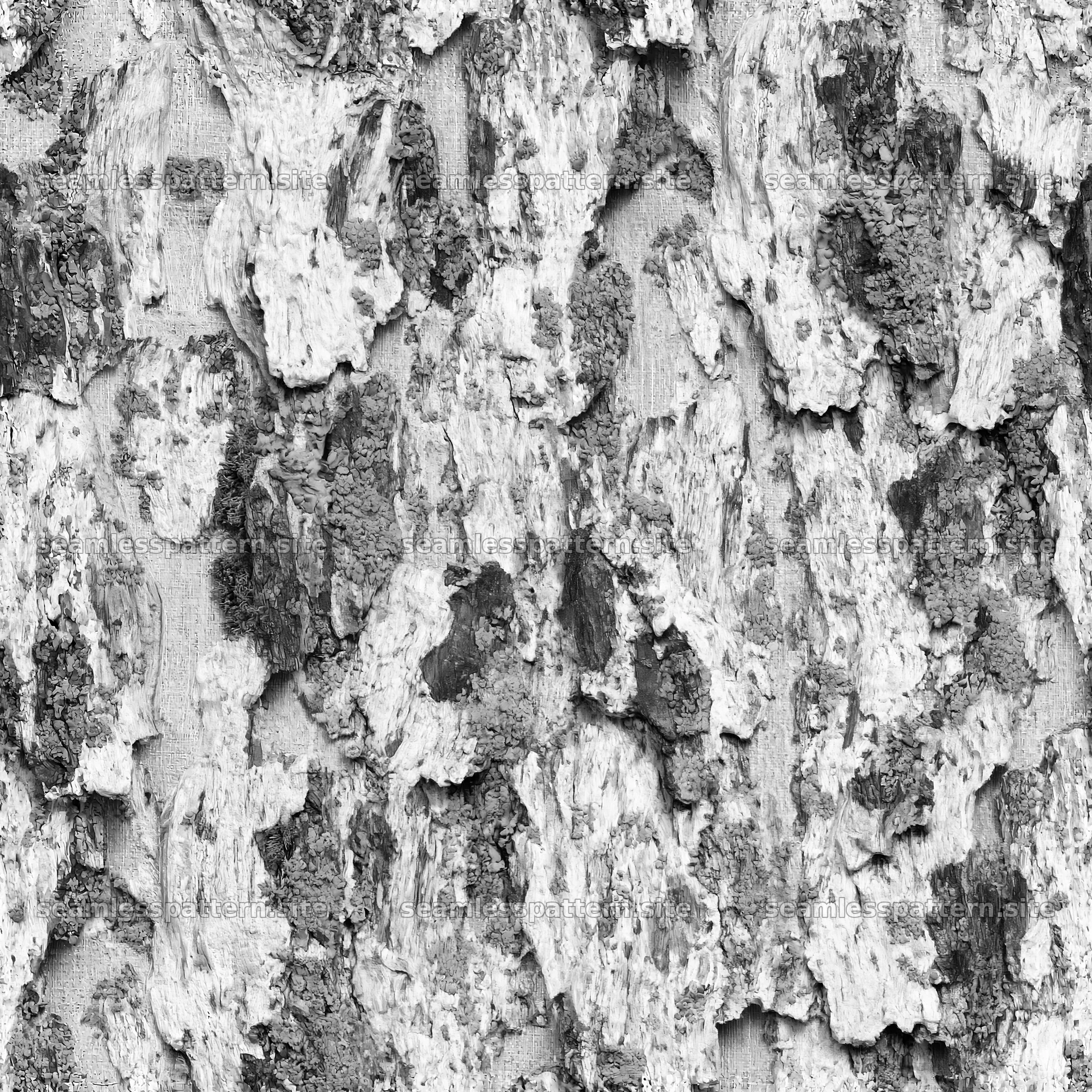 Seamless cool gray bark texture for fabric and wallpaper