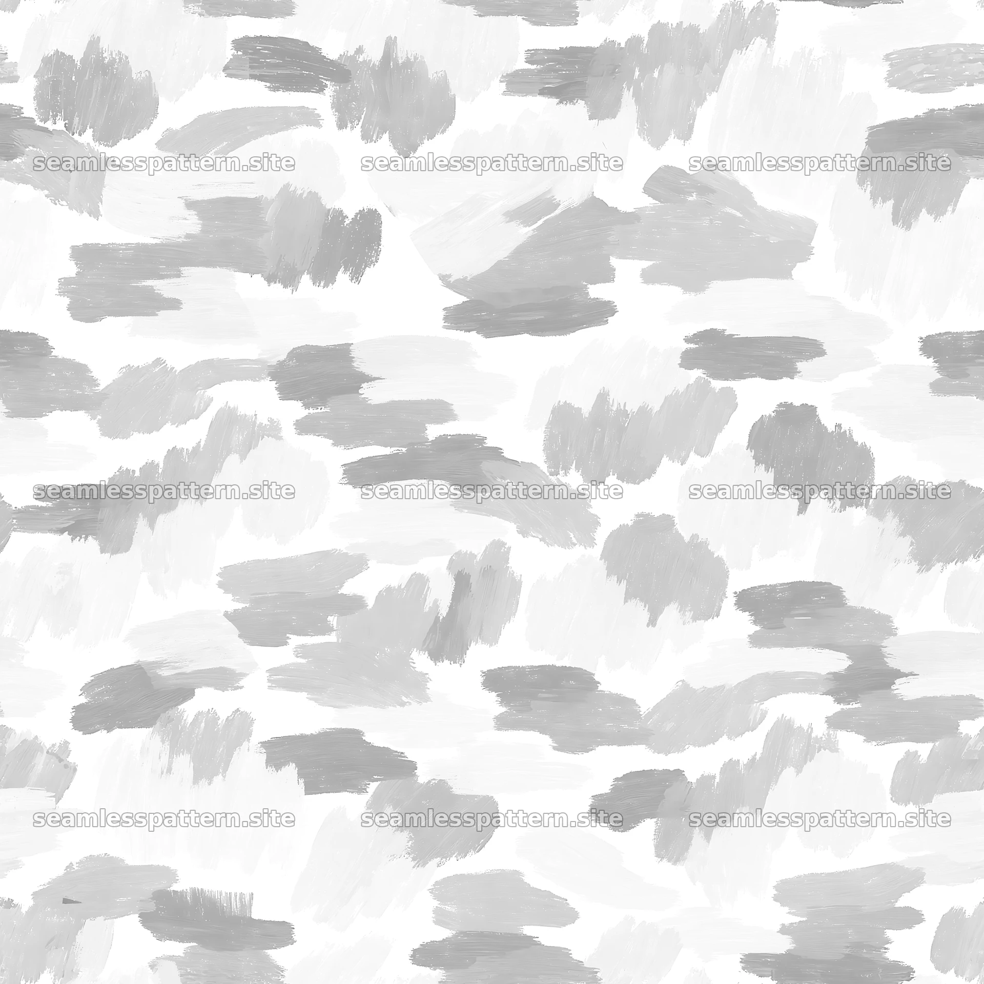 Seamless camouflage brushstroke pattern in monochrome style
