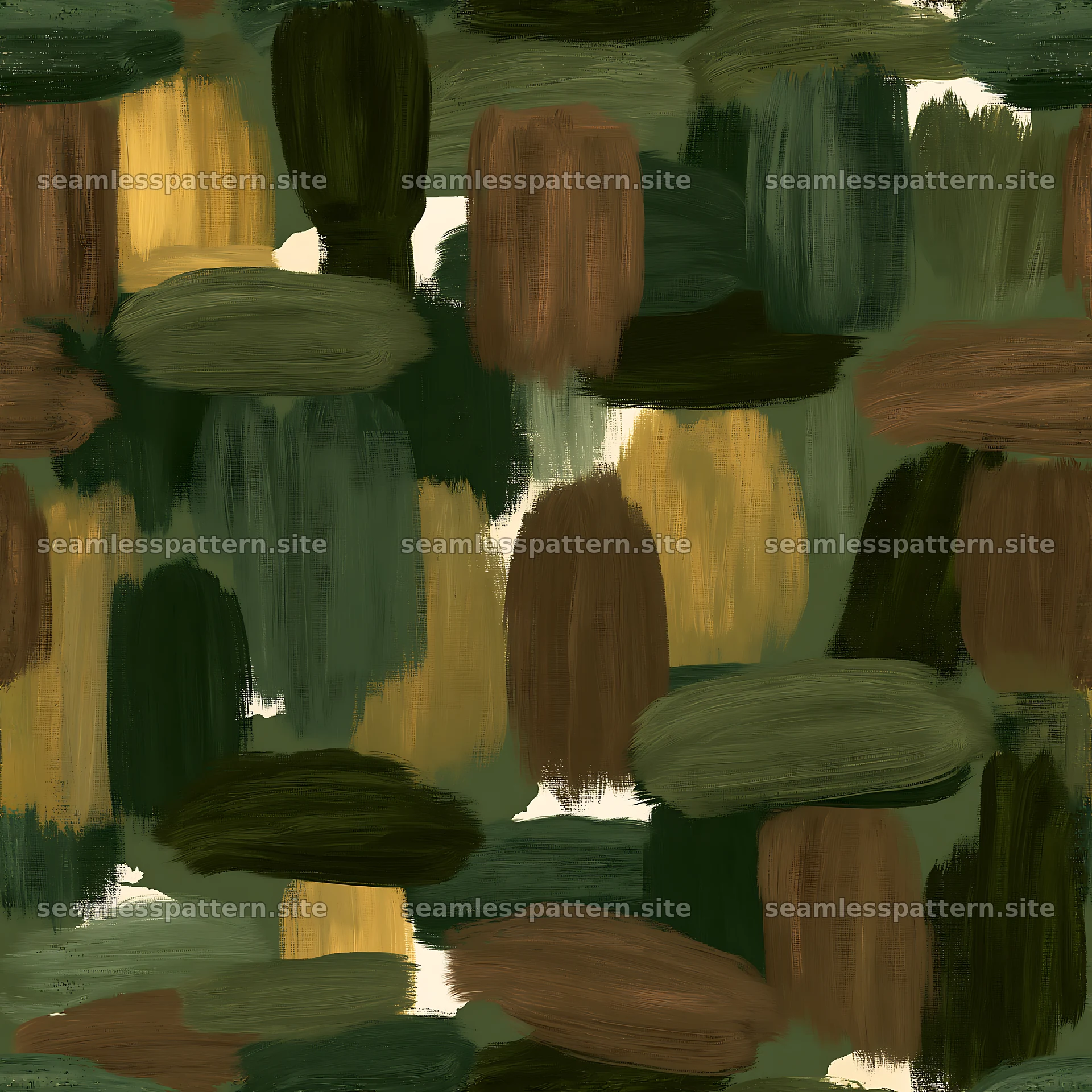 Seamless broad stroke camouflage pattern for textiles