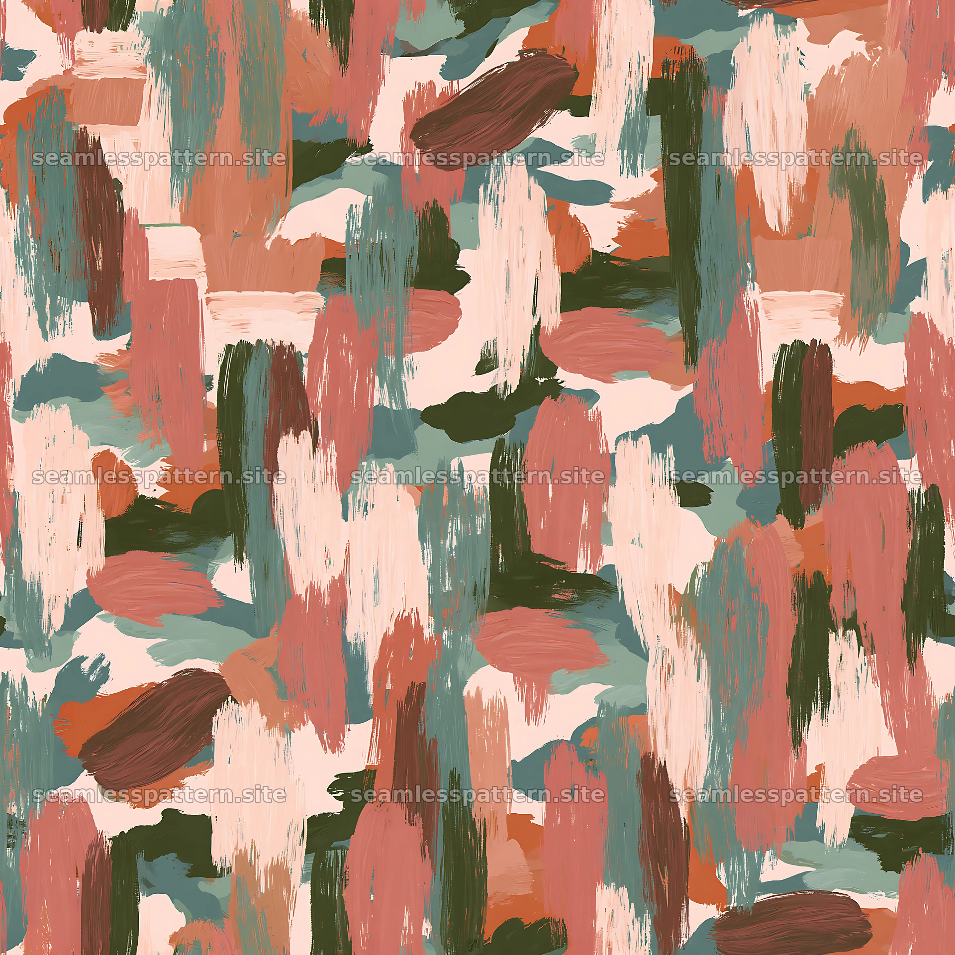 Seamless urban camouflage brushstroke pattern for fabric and wallpaper