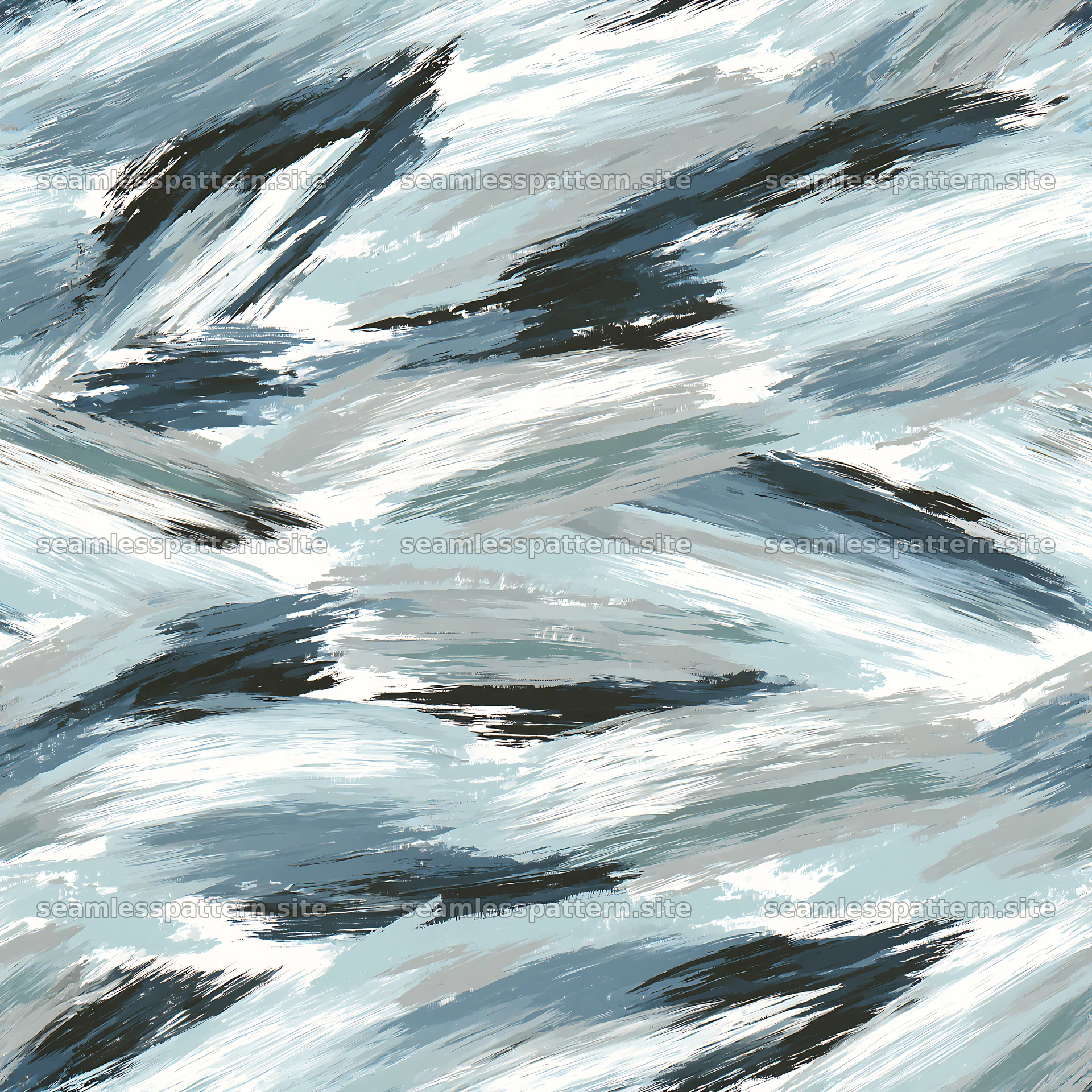 Seamless arctic camouflage brushstroke pattern for textiles