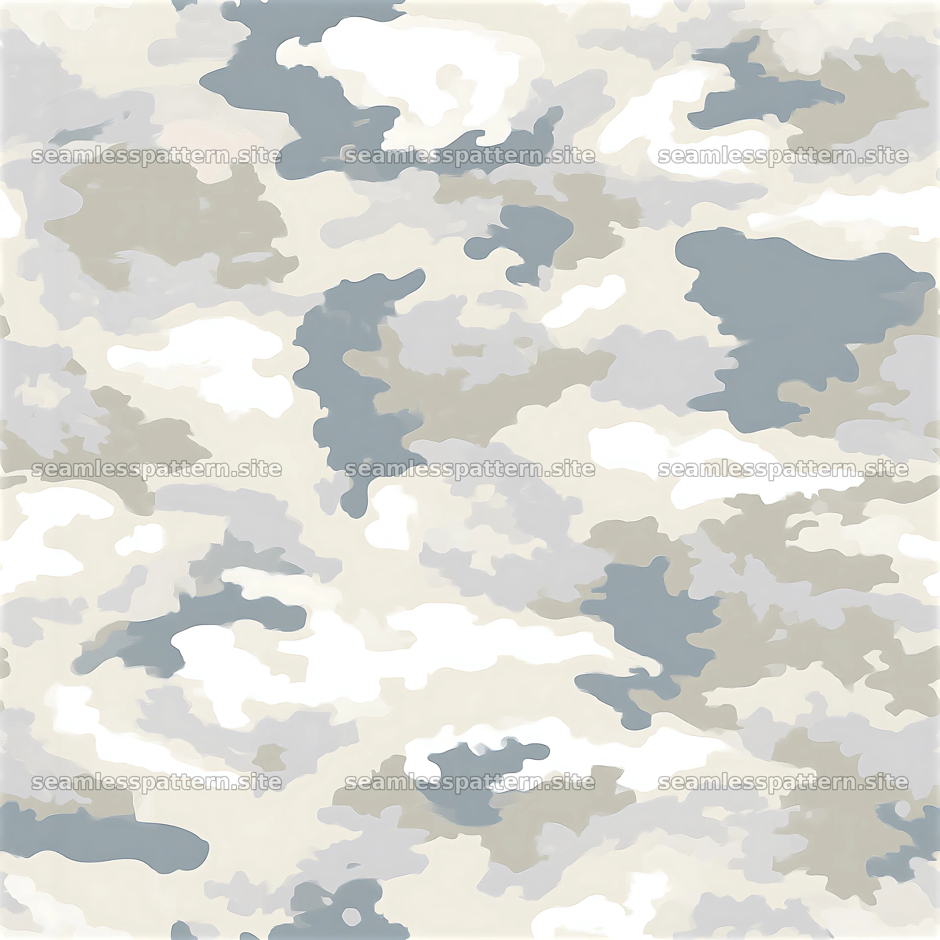 Tileable military camouflage pattern in grey and white shades