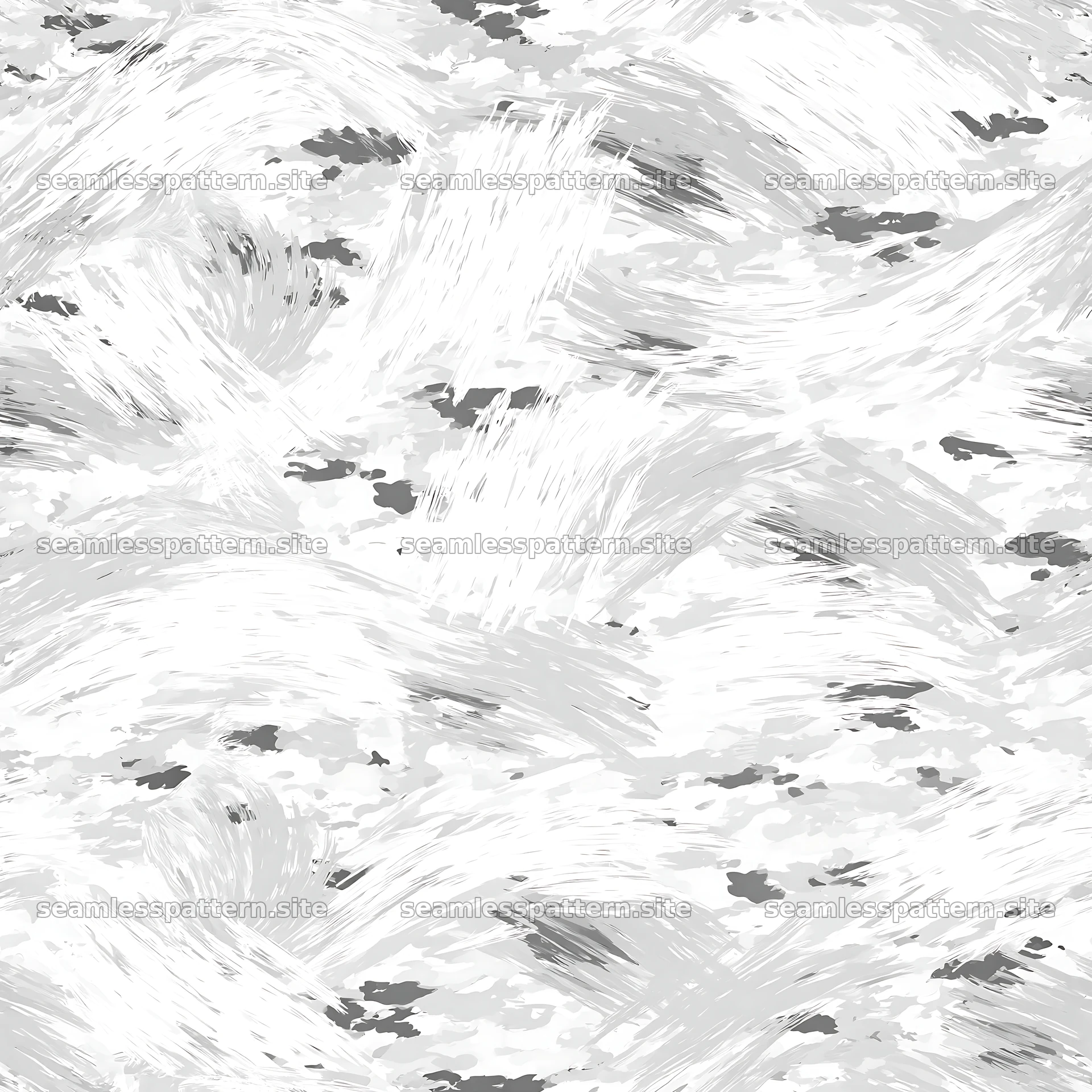 Seamless arctic camouflage brushstroke pattern design for textiles