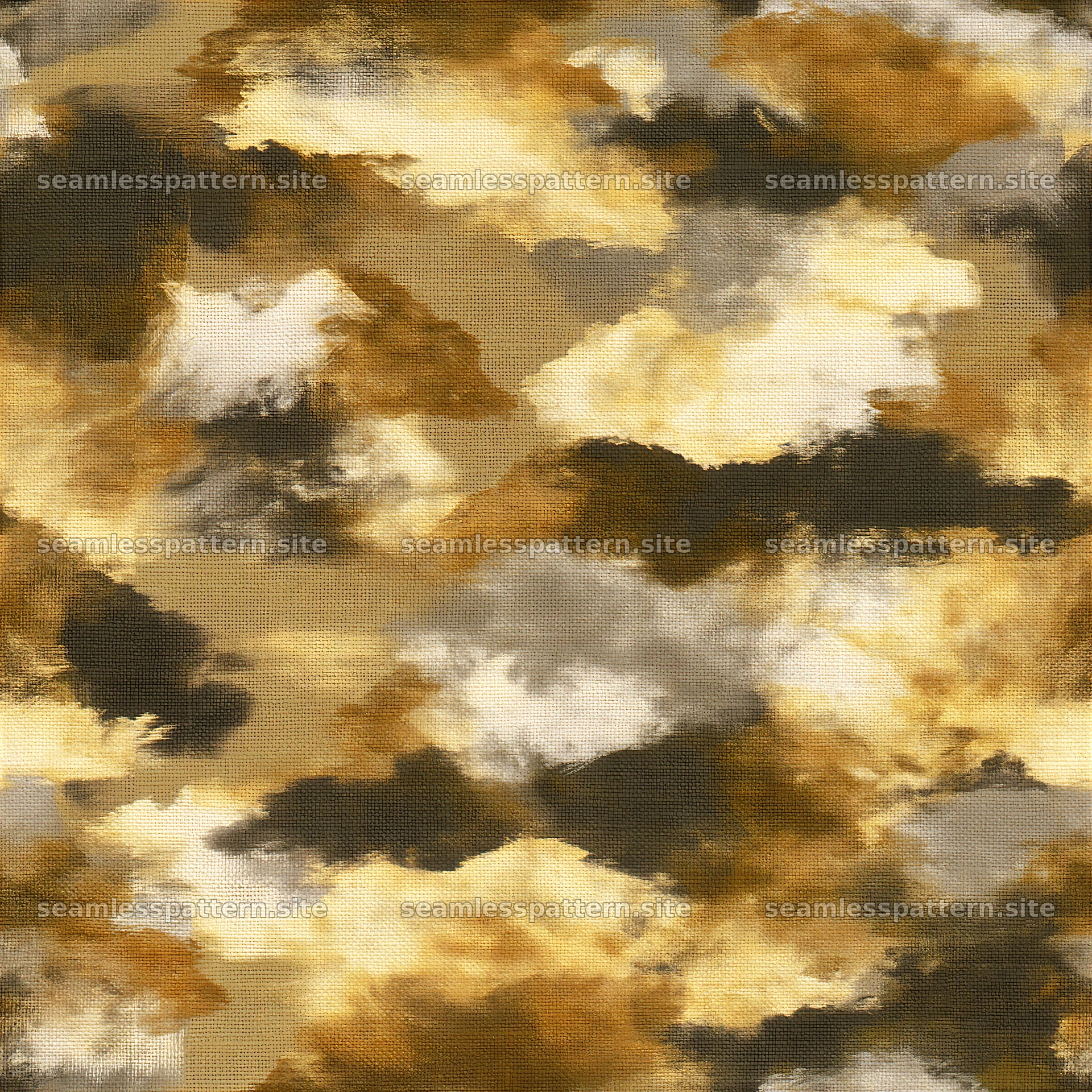 Golden canvas camouflage seamless texture for creative projects