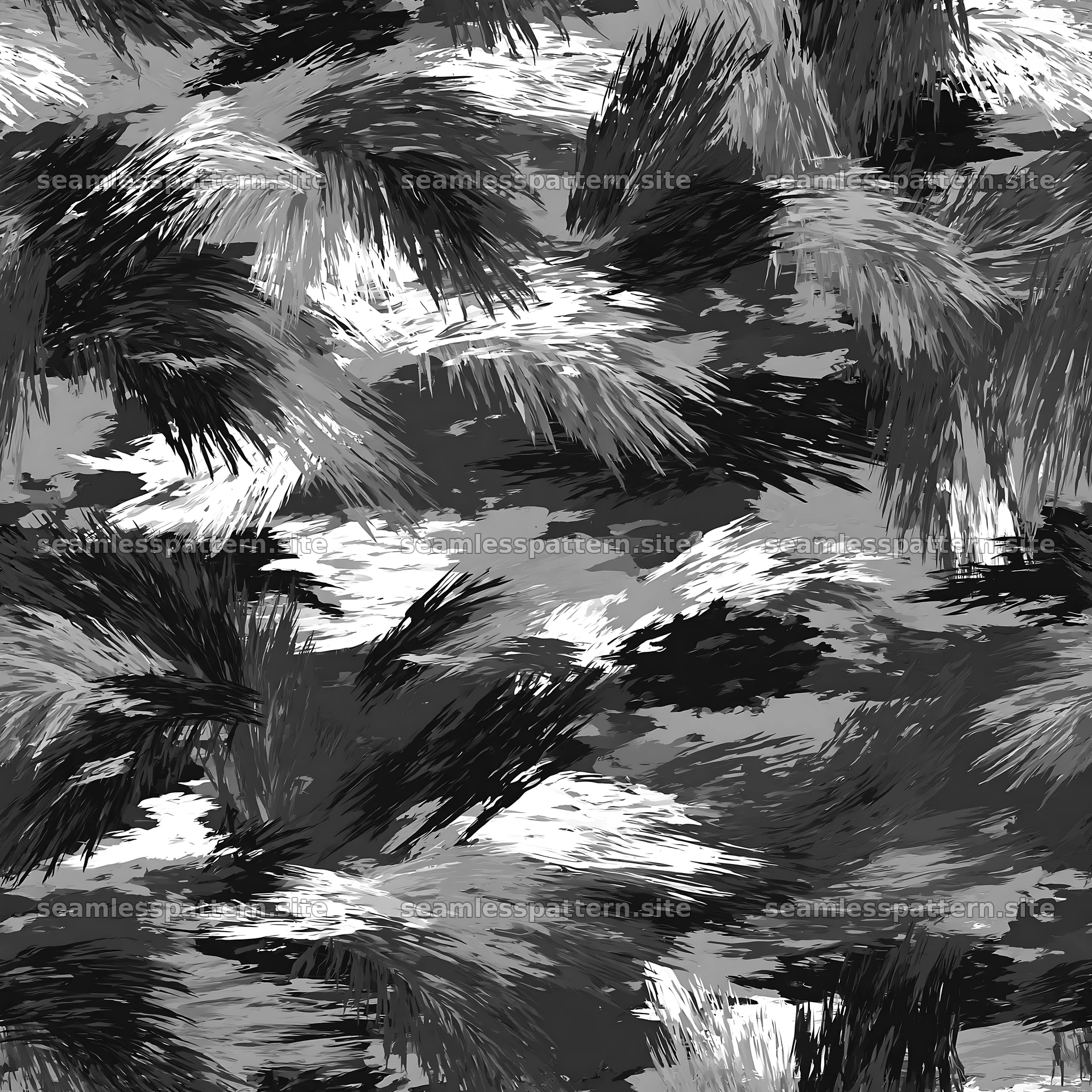 Seamless military camouflage brushstroke pattern