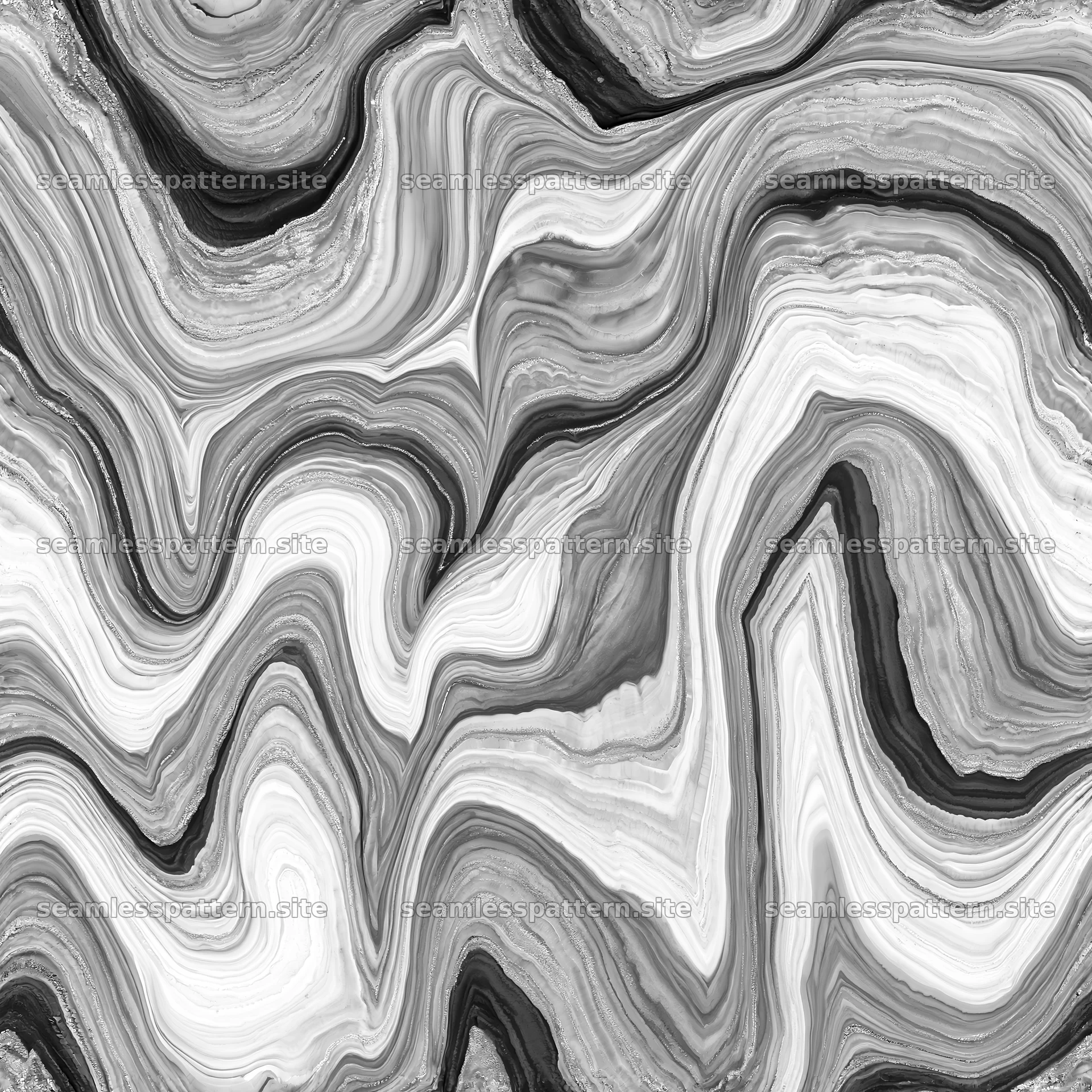Modern abstract marble repeat pattern with layered color veins