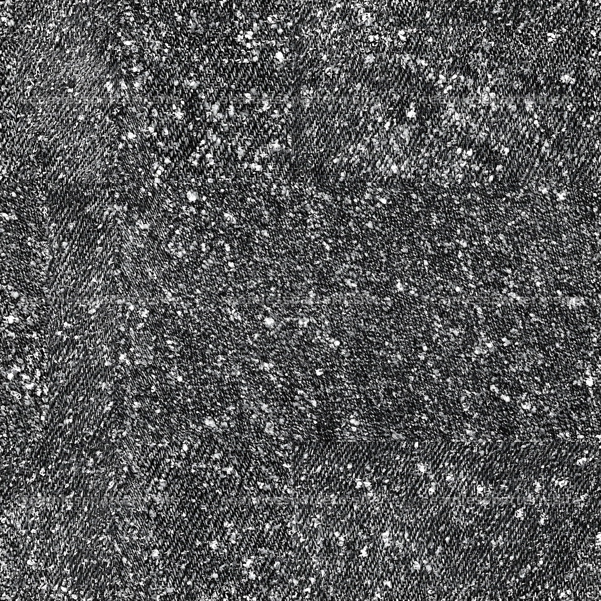 Seamless distressed denim pattern in black and white tones