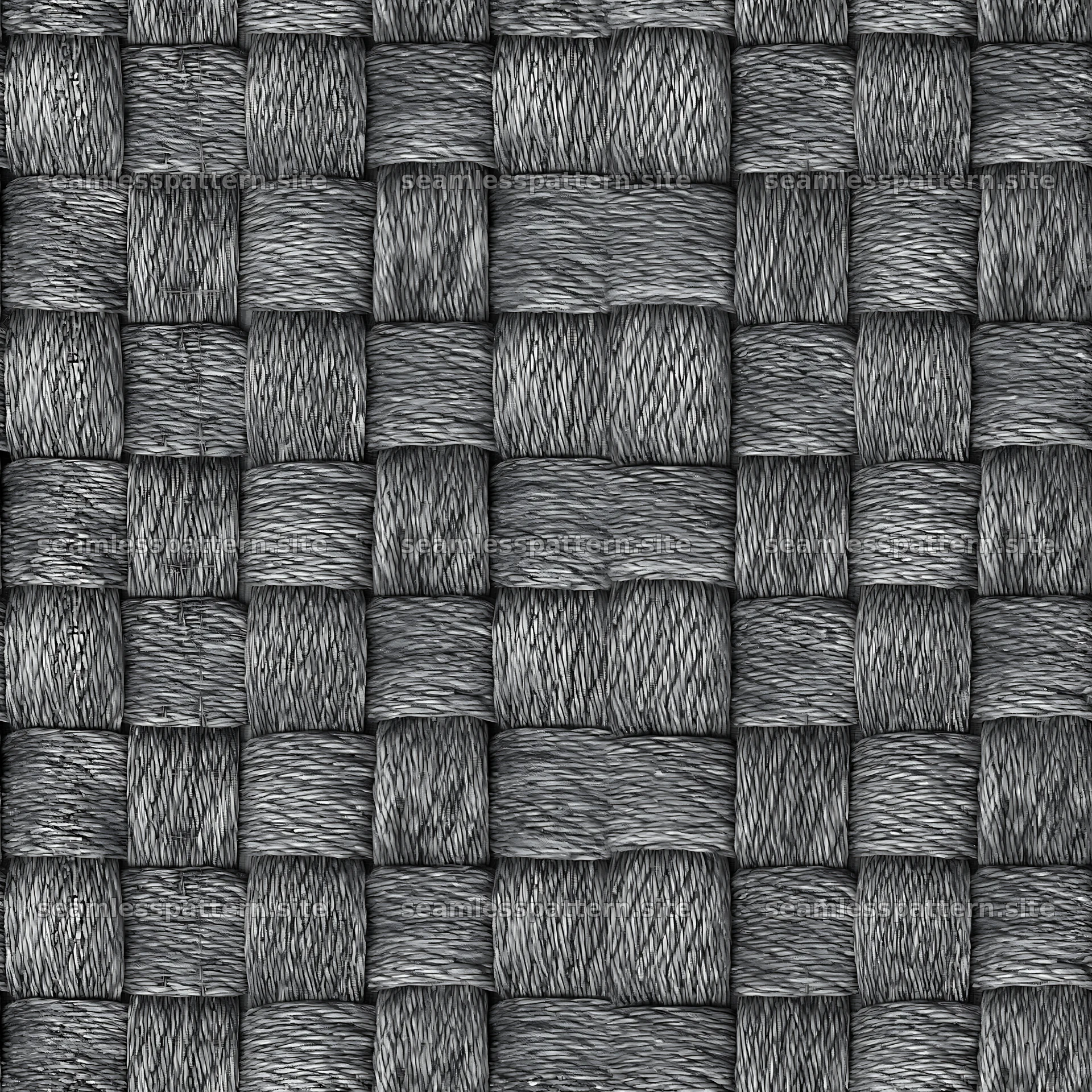 Tileable denim fabric texture with woven pattern in monochrome