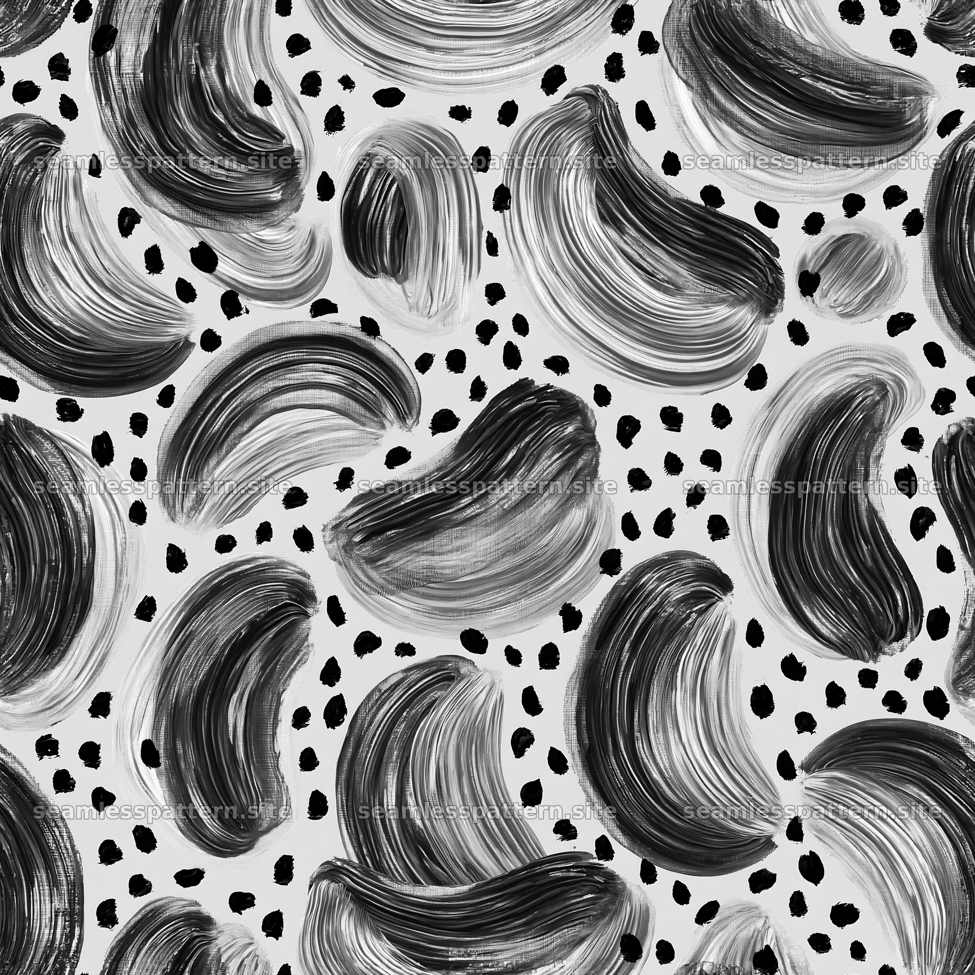 High contrast acrylic brushstroke seamless pattern