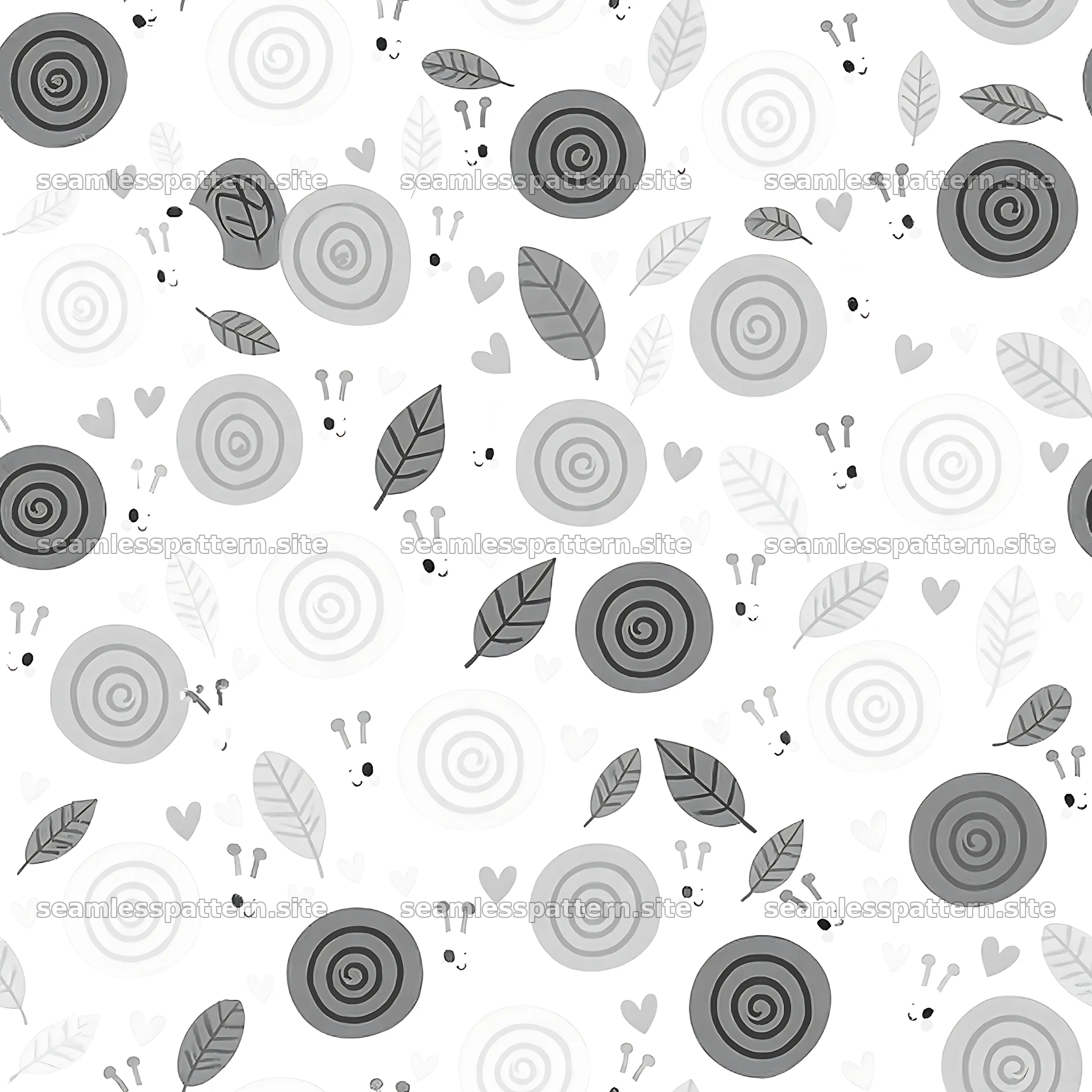 Seamless snail pattern for children's wallpaper