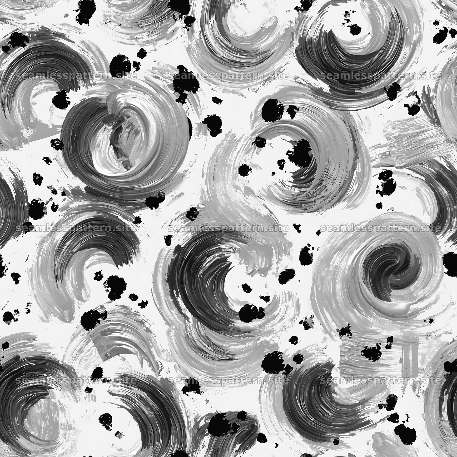 High contrast acrylic brushstroke seamless pattern design