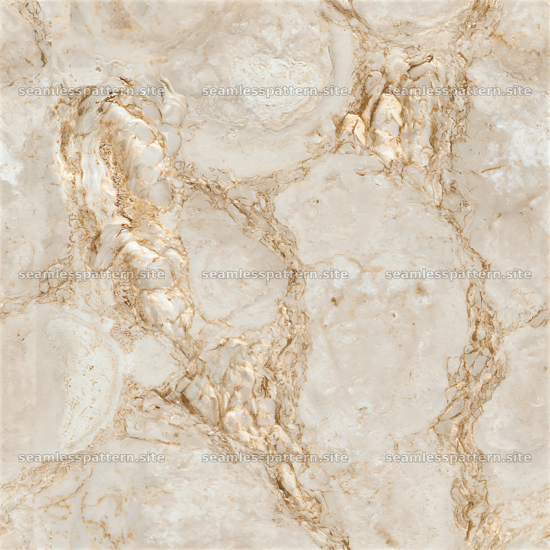 Seamless refined marble texture with gold veins