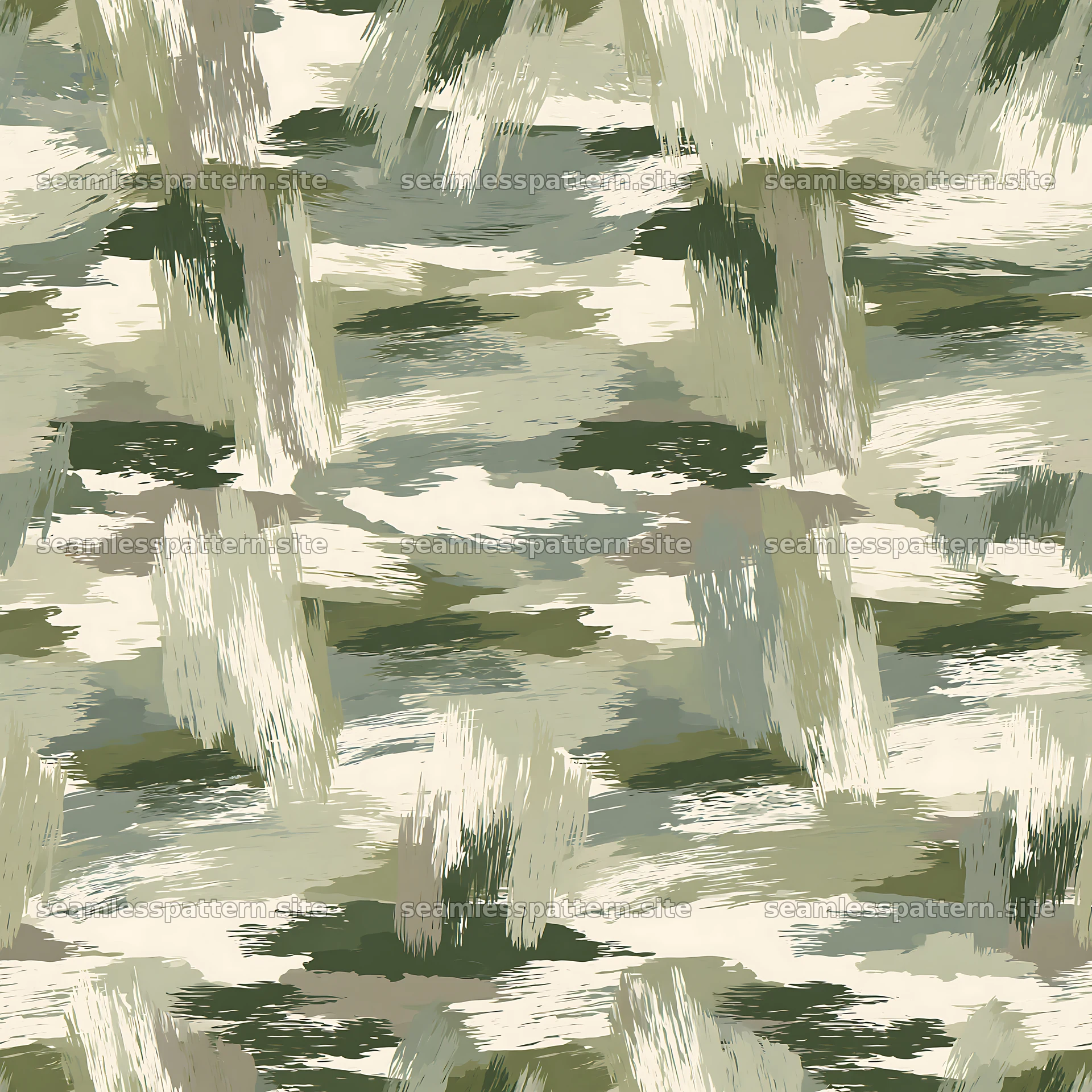 Seamless military camouflage brushstroke pattern design