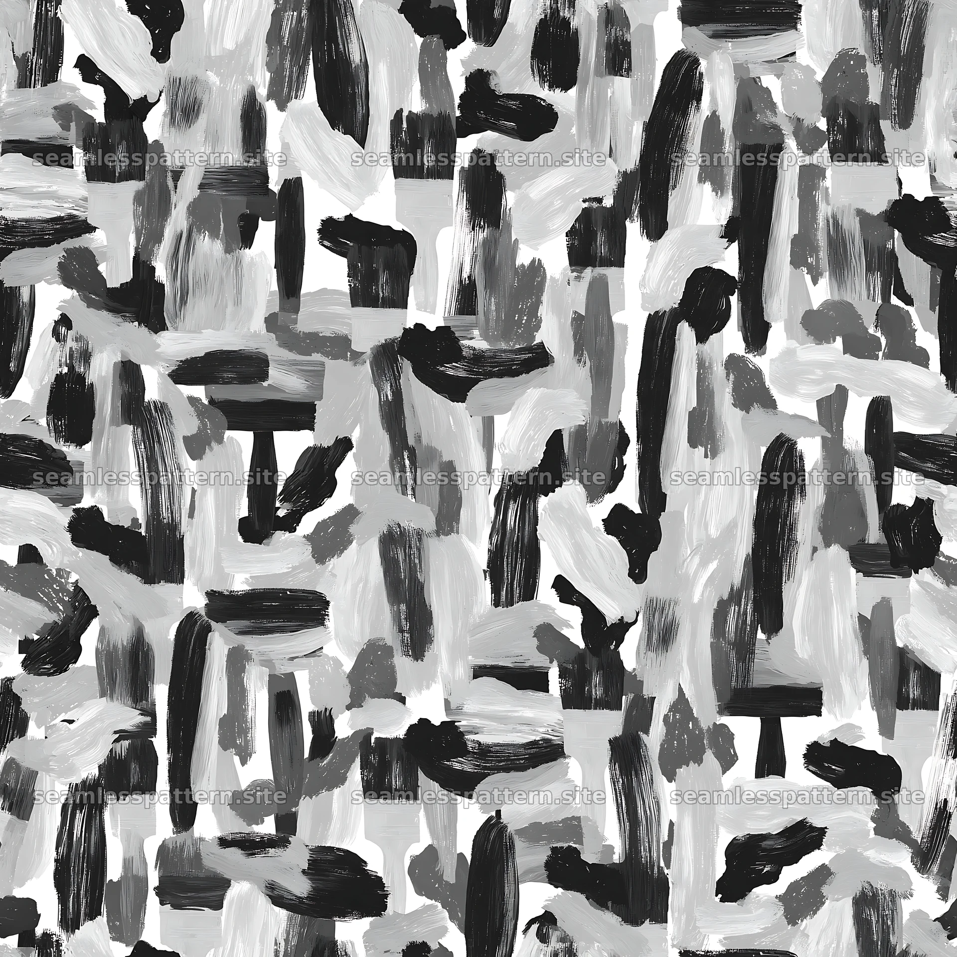 Seamless gray camouflage brushstroke pattern