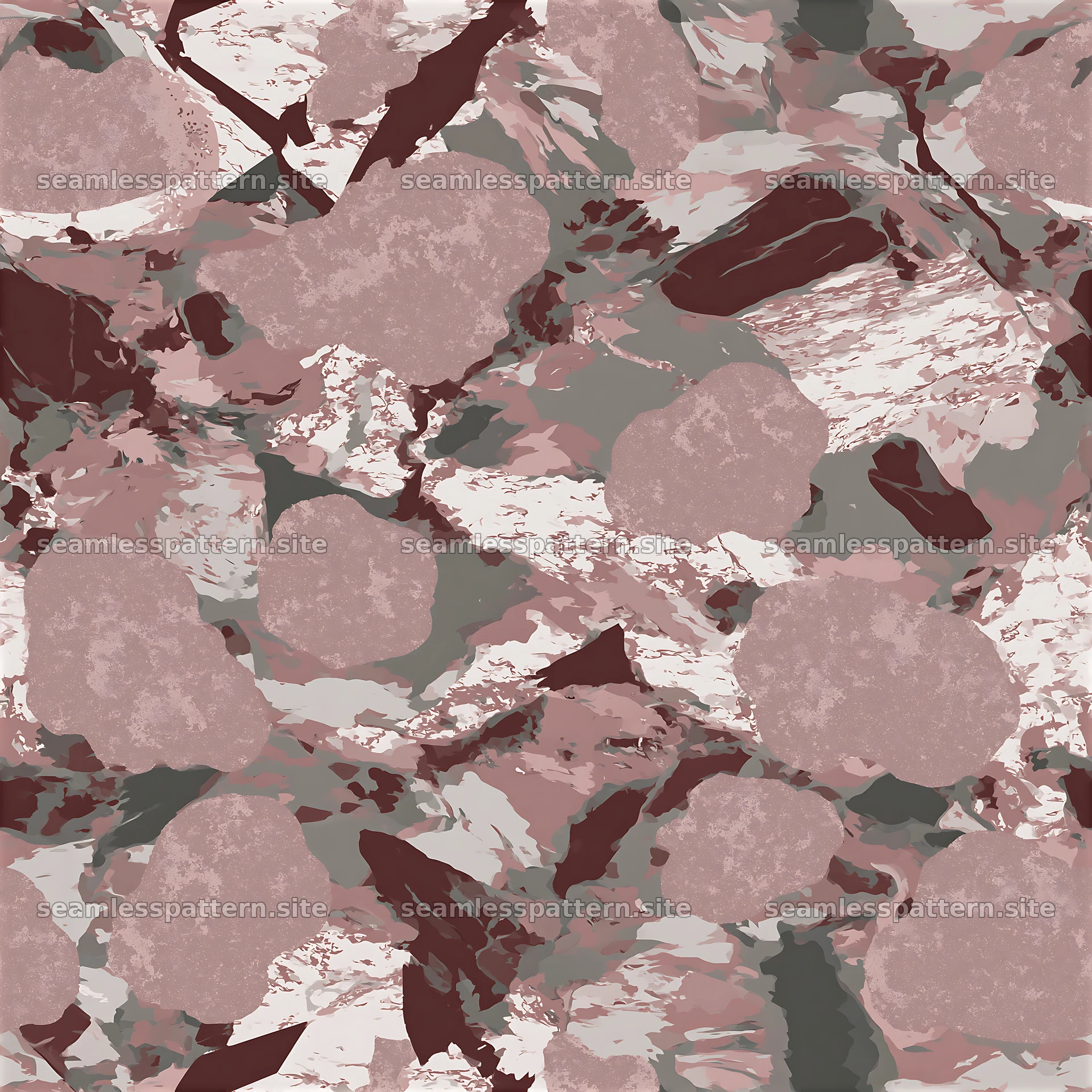 Repeating camouflage marble pattern featuring muted earth tones