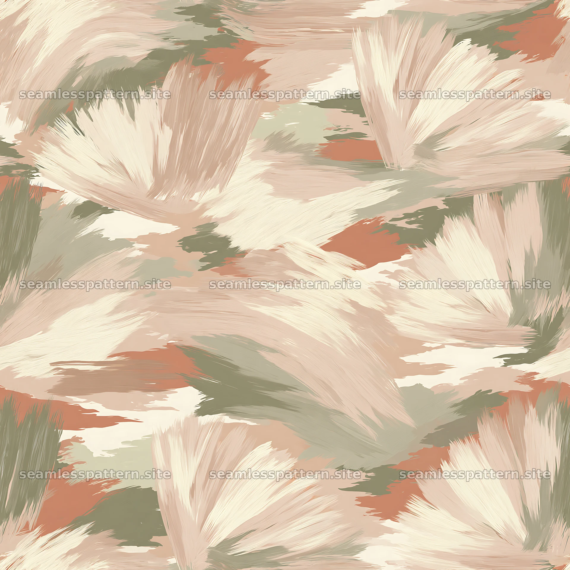 Seamless desert camouflage brushstroke pattern for textiles
