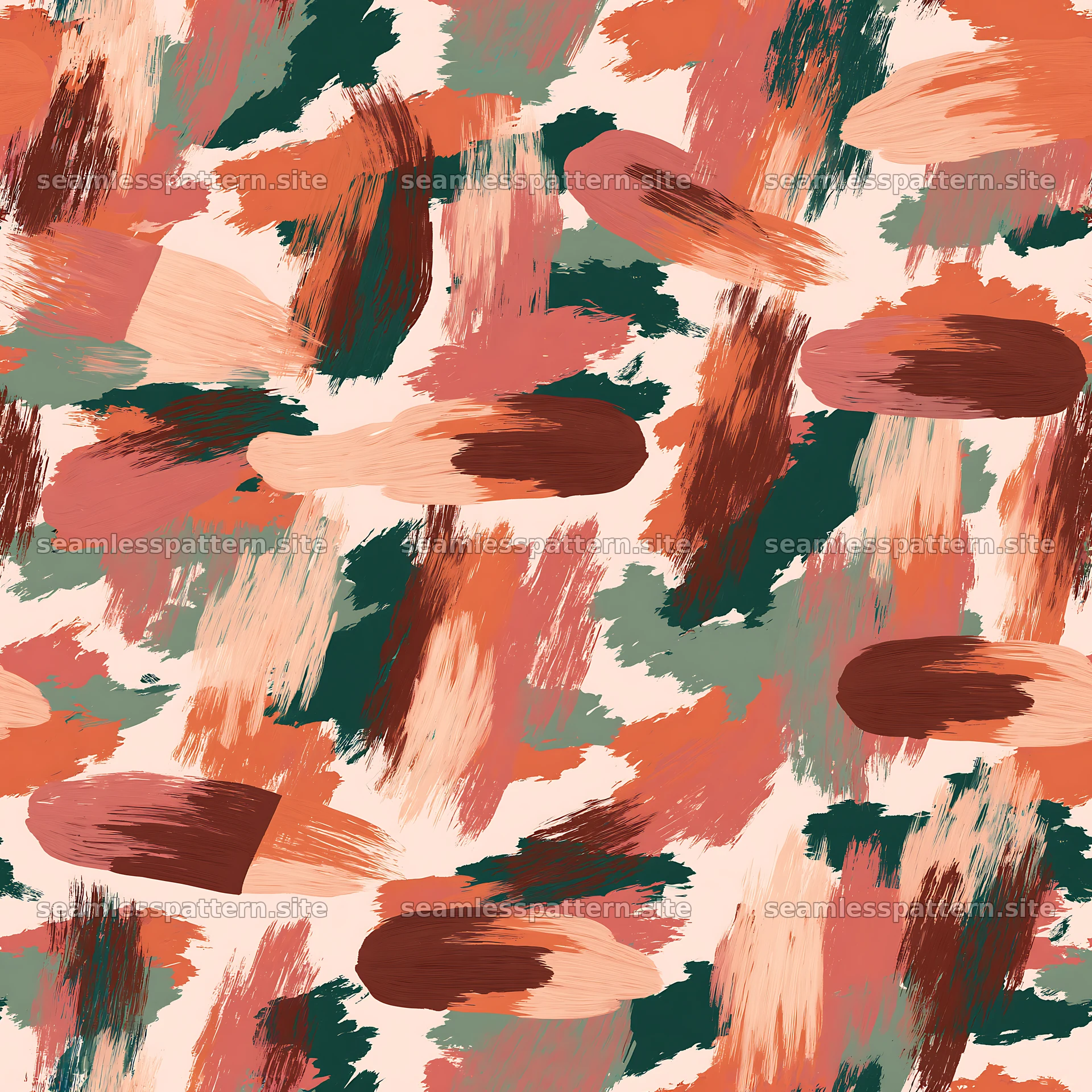 Seamless urban camouflage brushstroke pattern for textiles