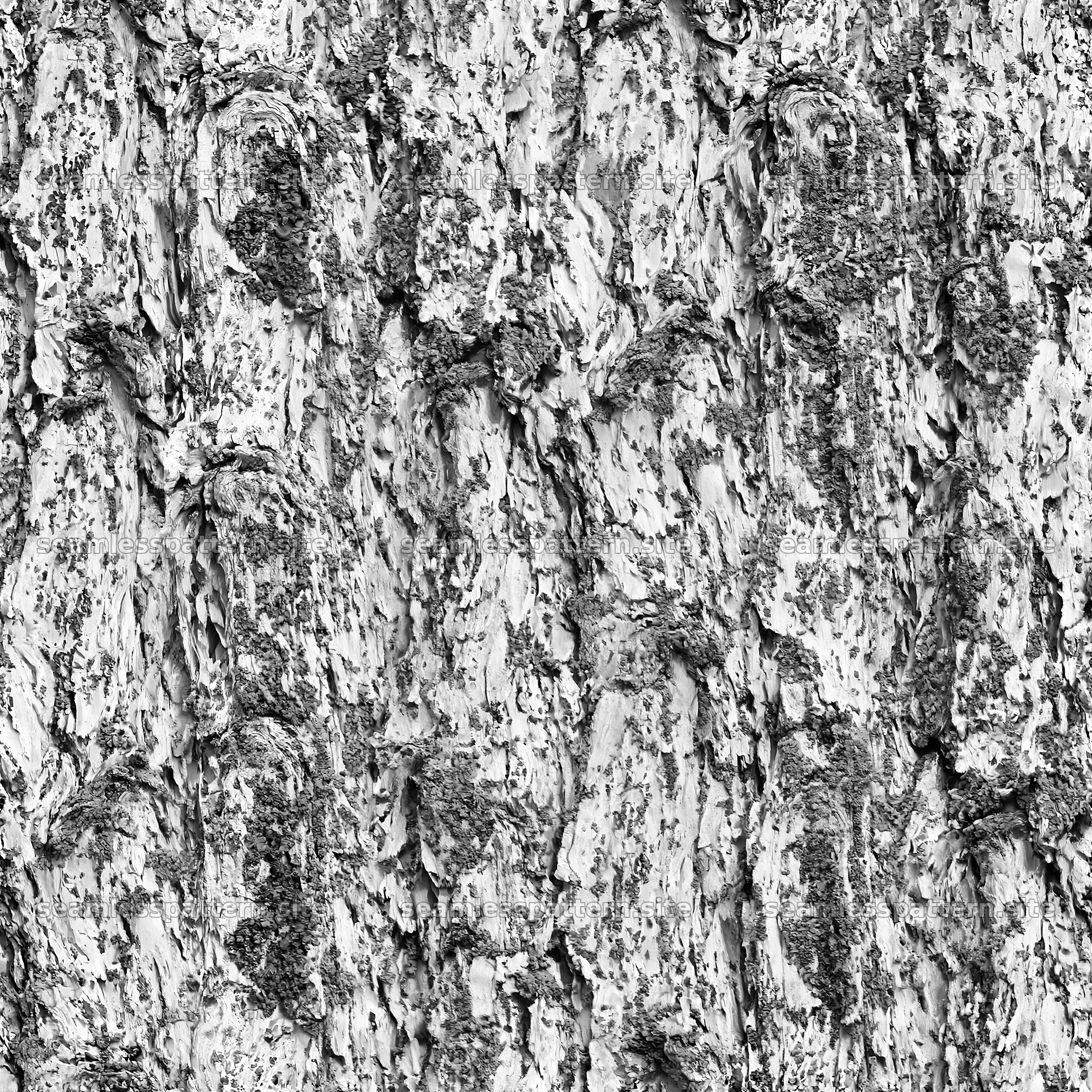 Seamless cool gray bark texture for fabric and wallpaper
