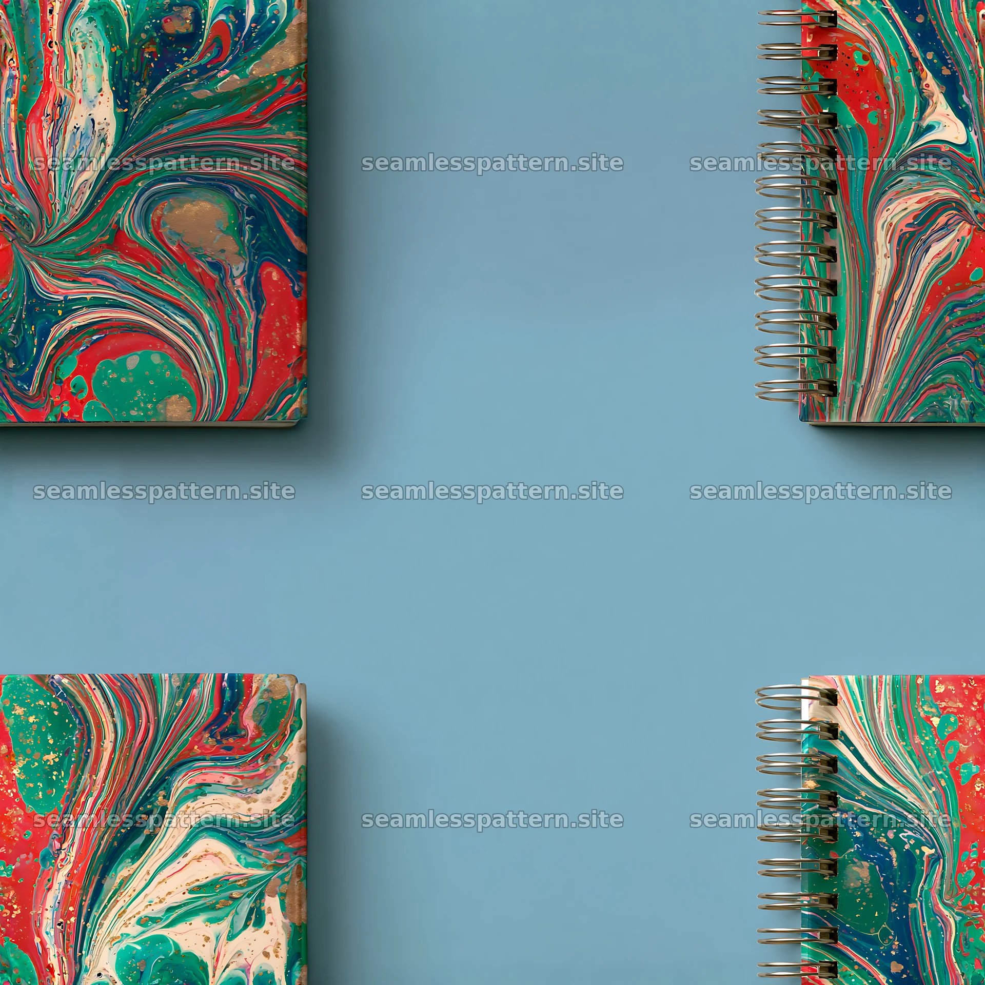 Elegant colorful marble seamless pattern for notebook stationery