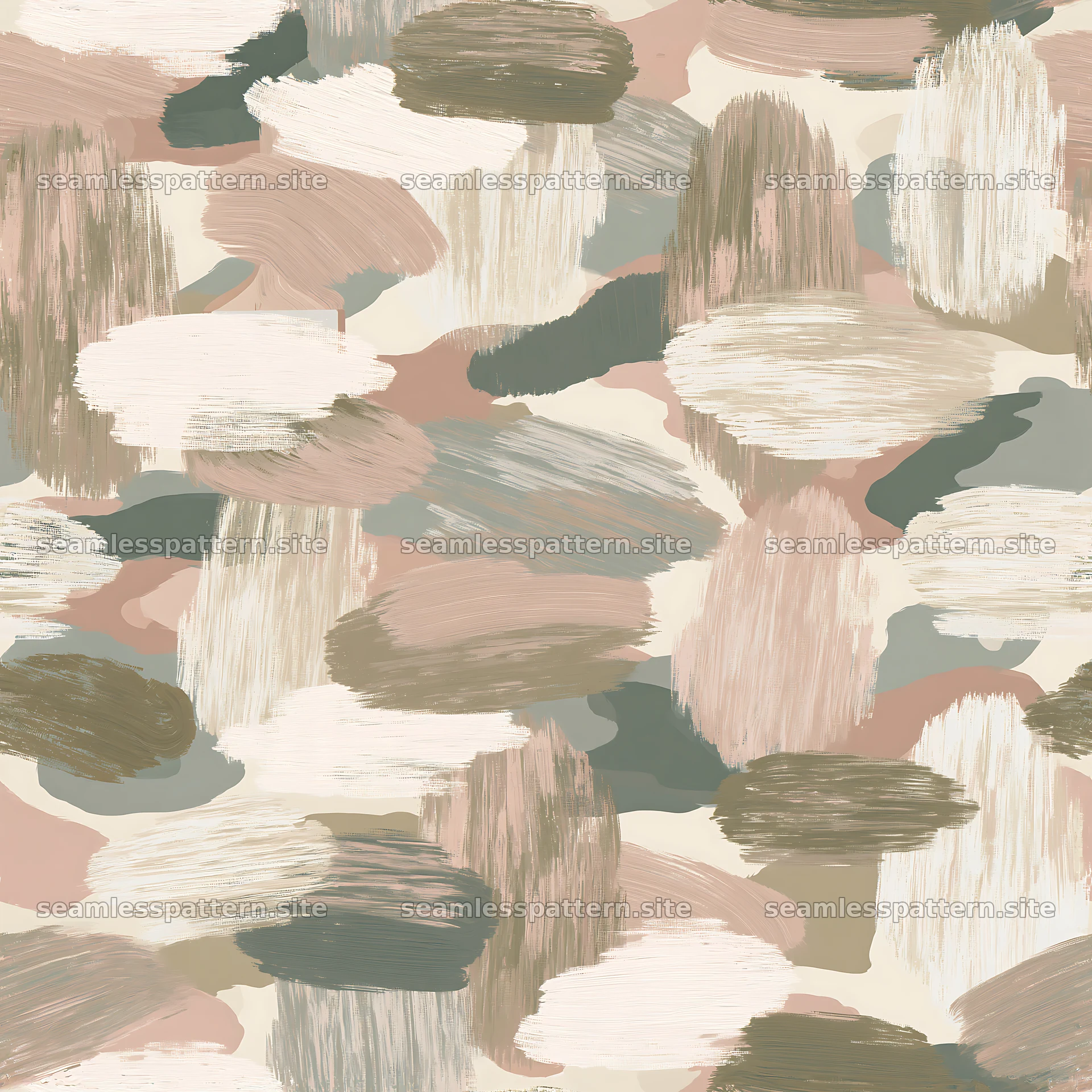 Seamless beige camouflage brushstroke pattern