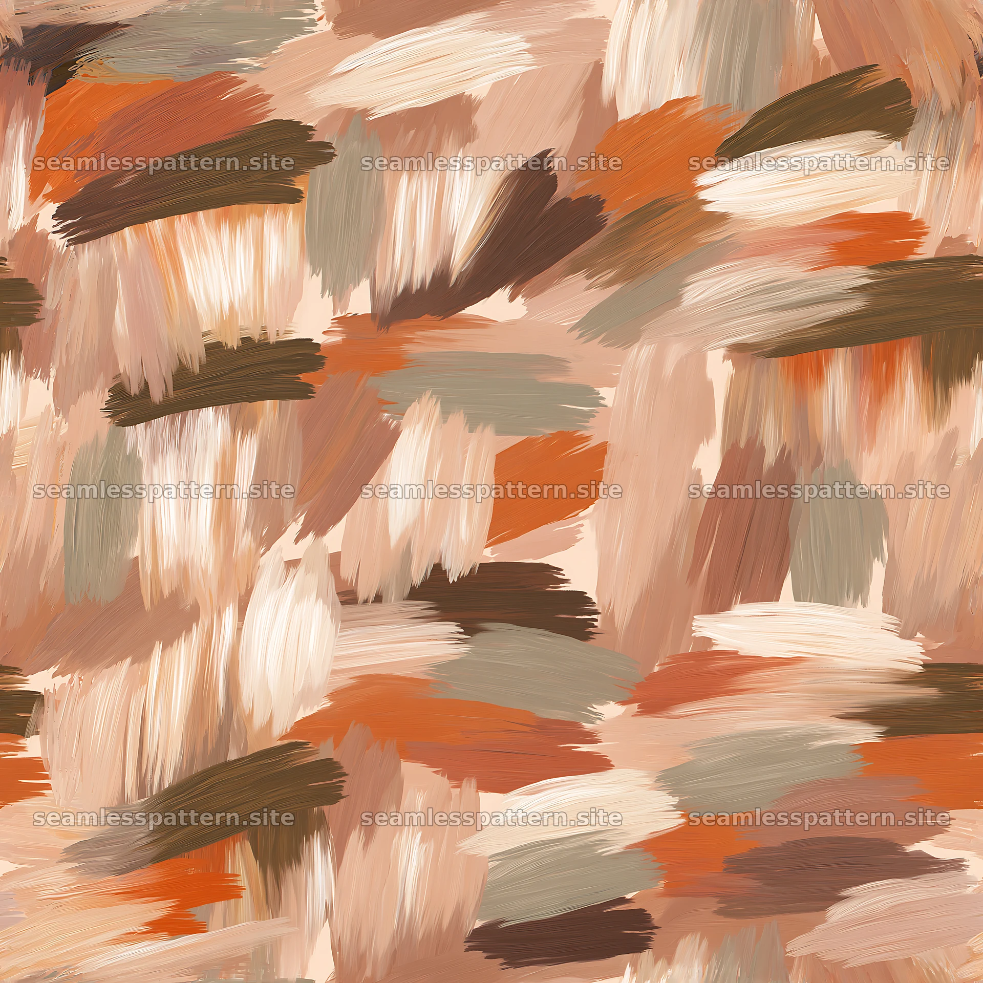Seamless desert camouflage brushstroke pattern for textiles