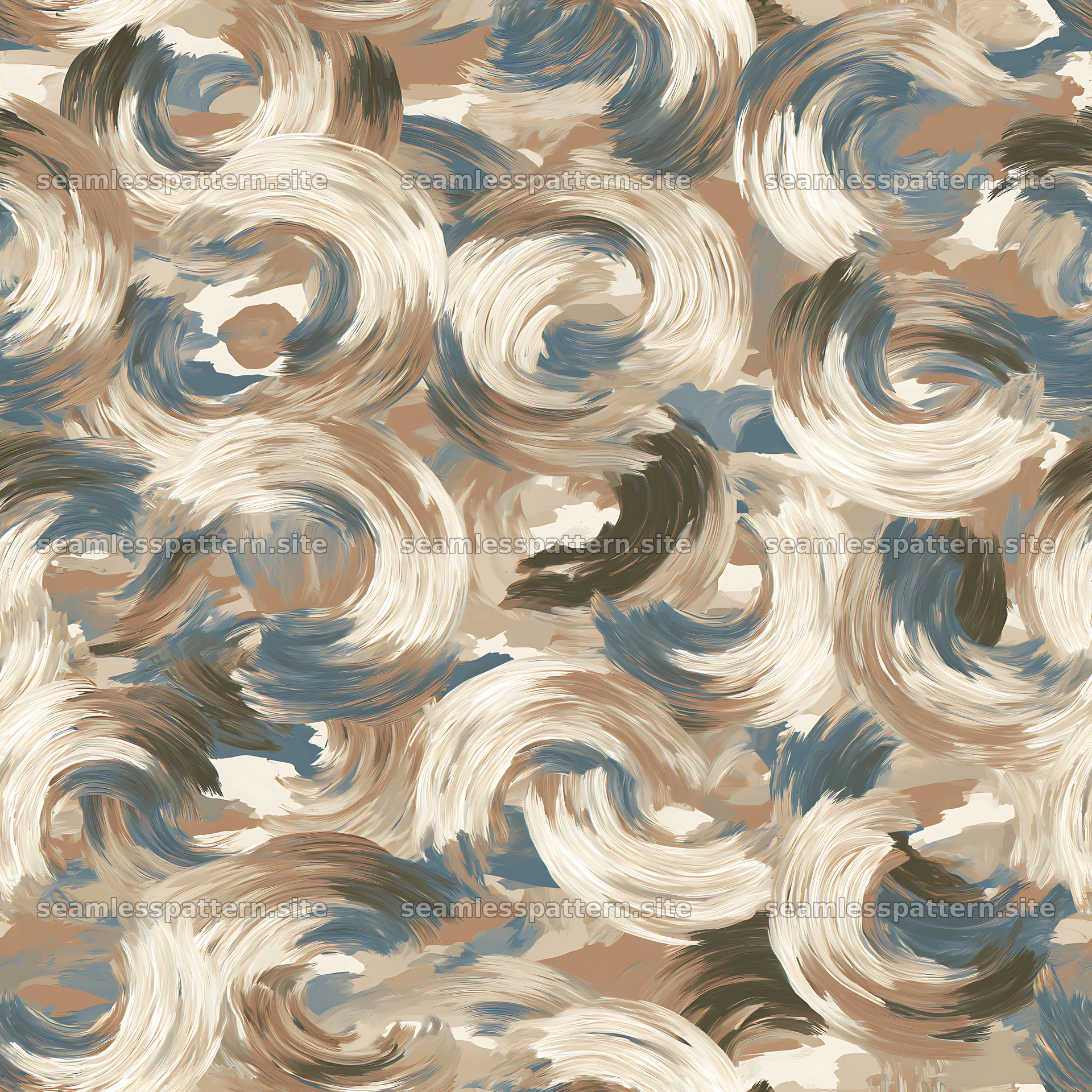Seamless beige camouflage brushstroke pattern