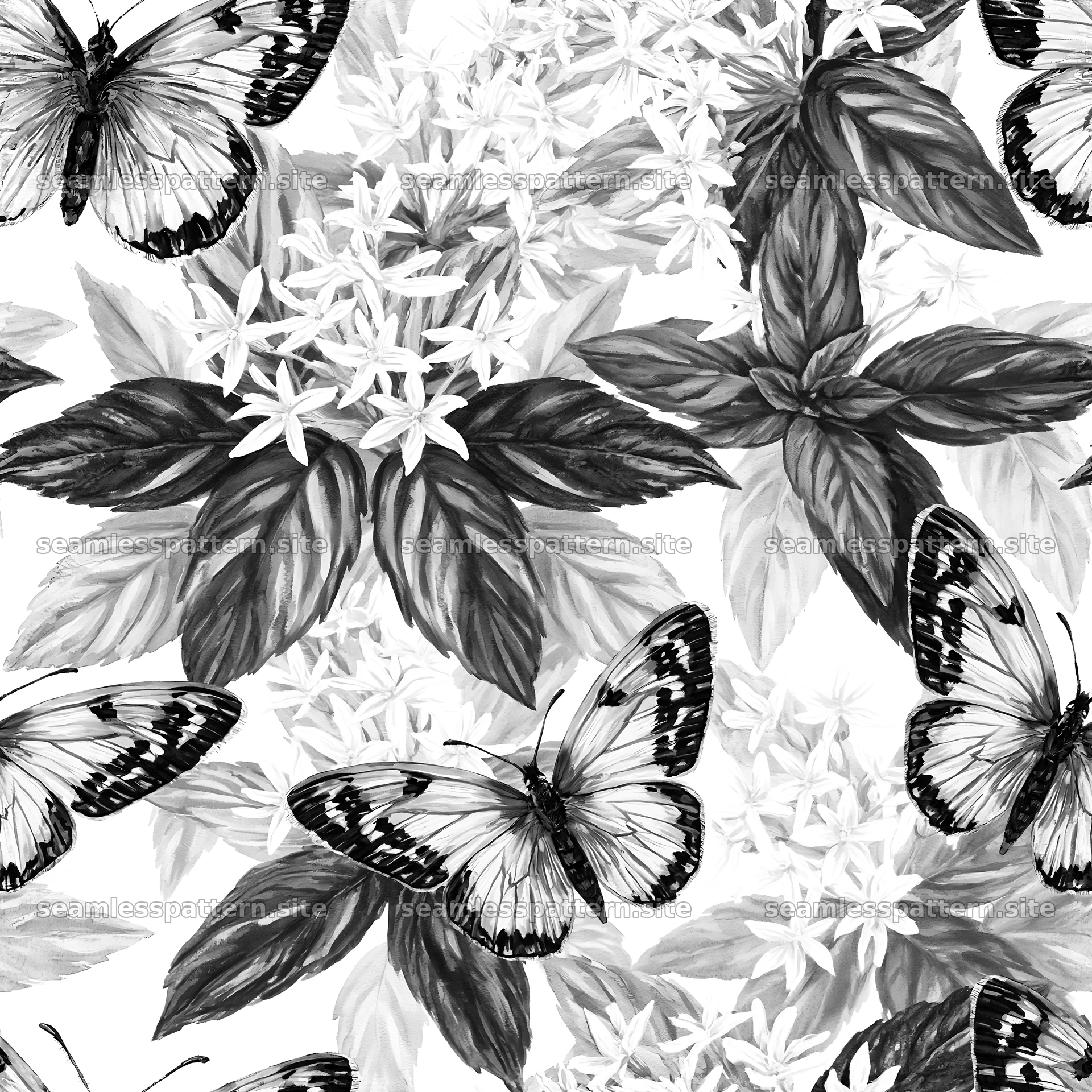 Watercolor butterfly seamless pattern design for fabric and wallpaper