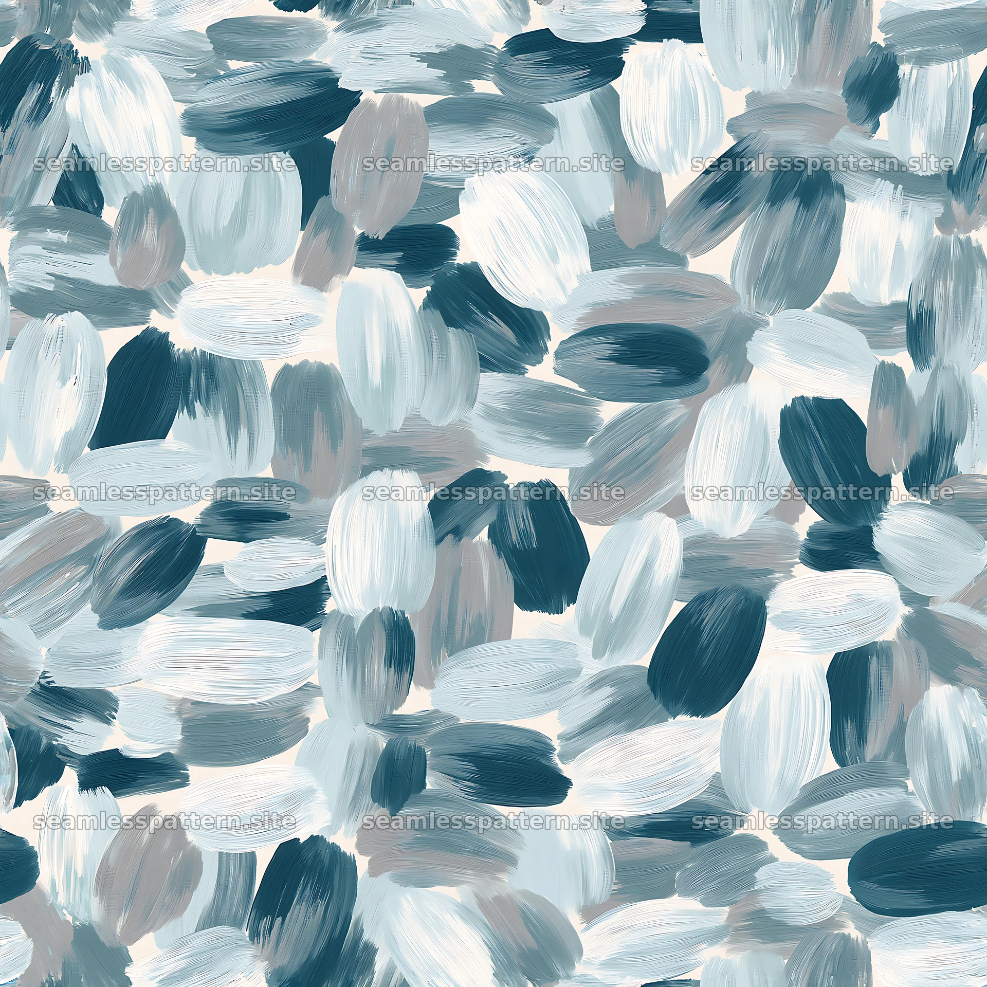 Seamless arctic camouflage brushstroke pattern for textiles