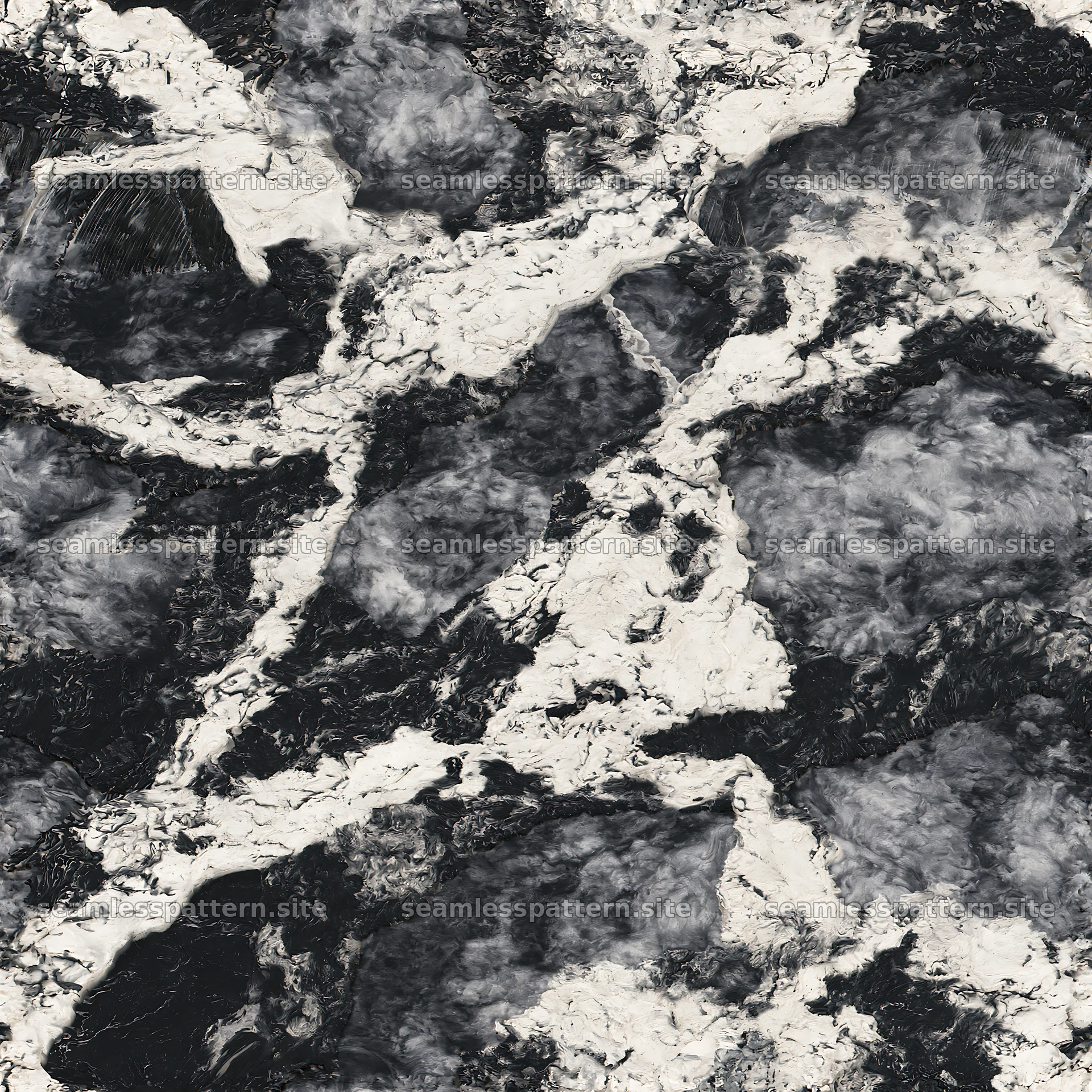 Modern abstract marble repeat pattern with layered color veins