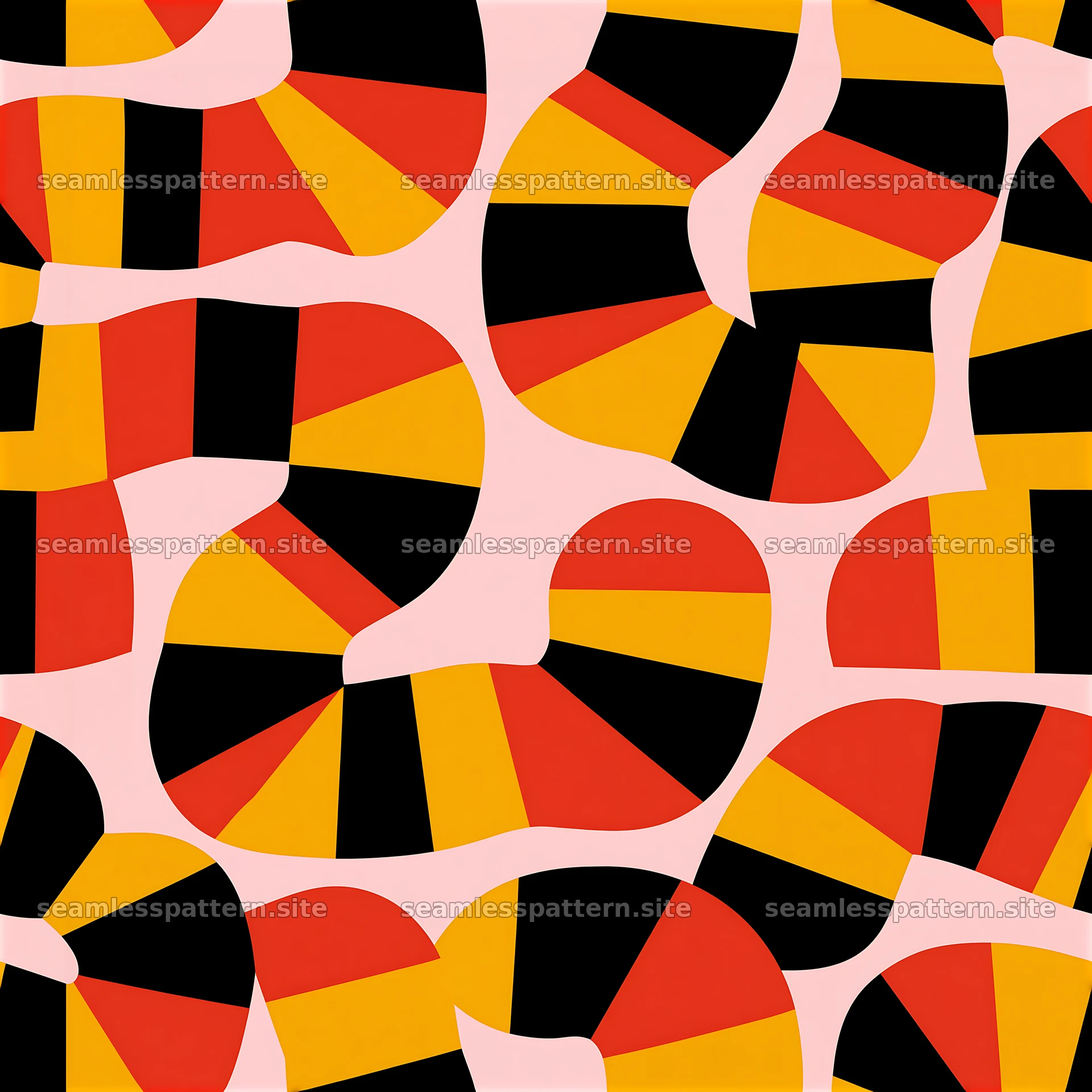 Seamless coral snake color pattern in vibrant colors