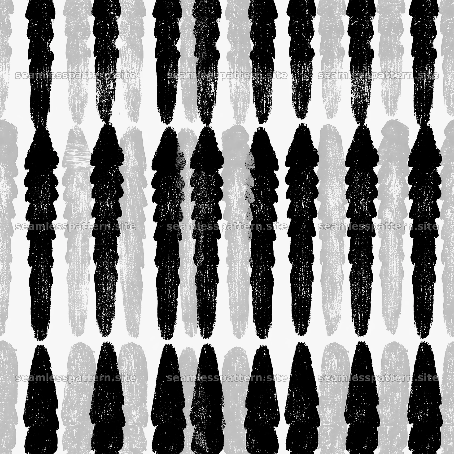Seamless high contrast painted mark pattern for fabrics and wallpaper