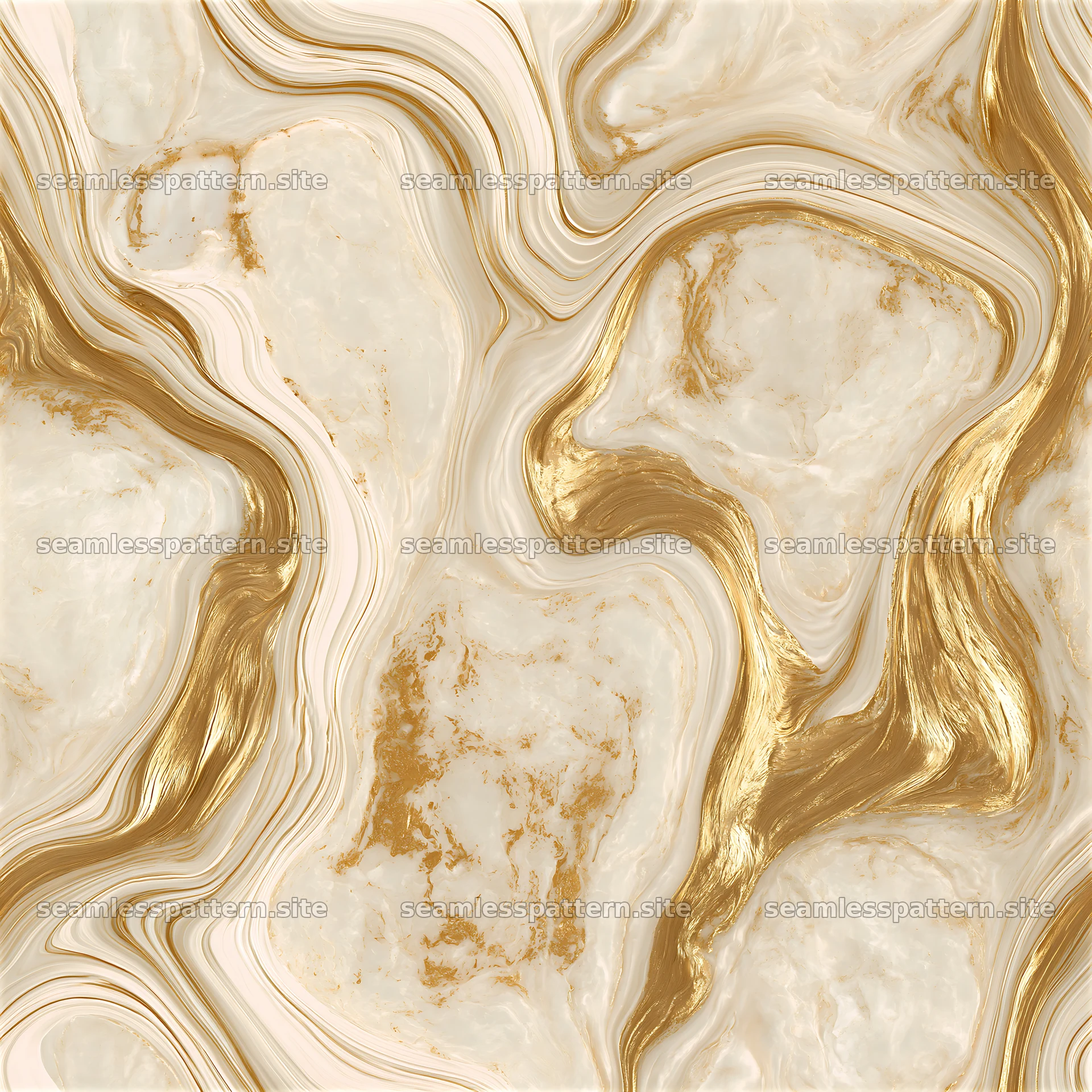 Seamless ivory marble texture with gold veining