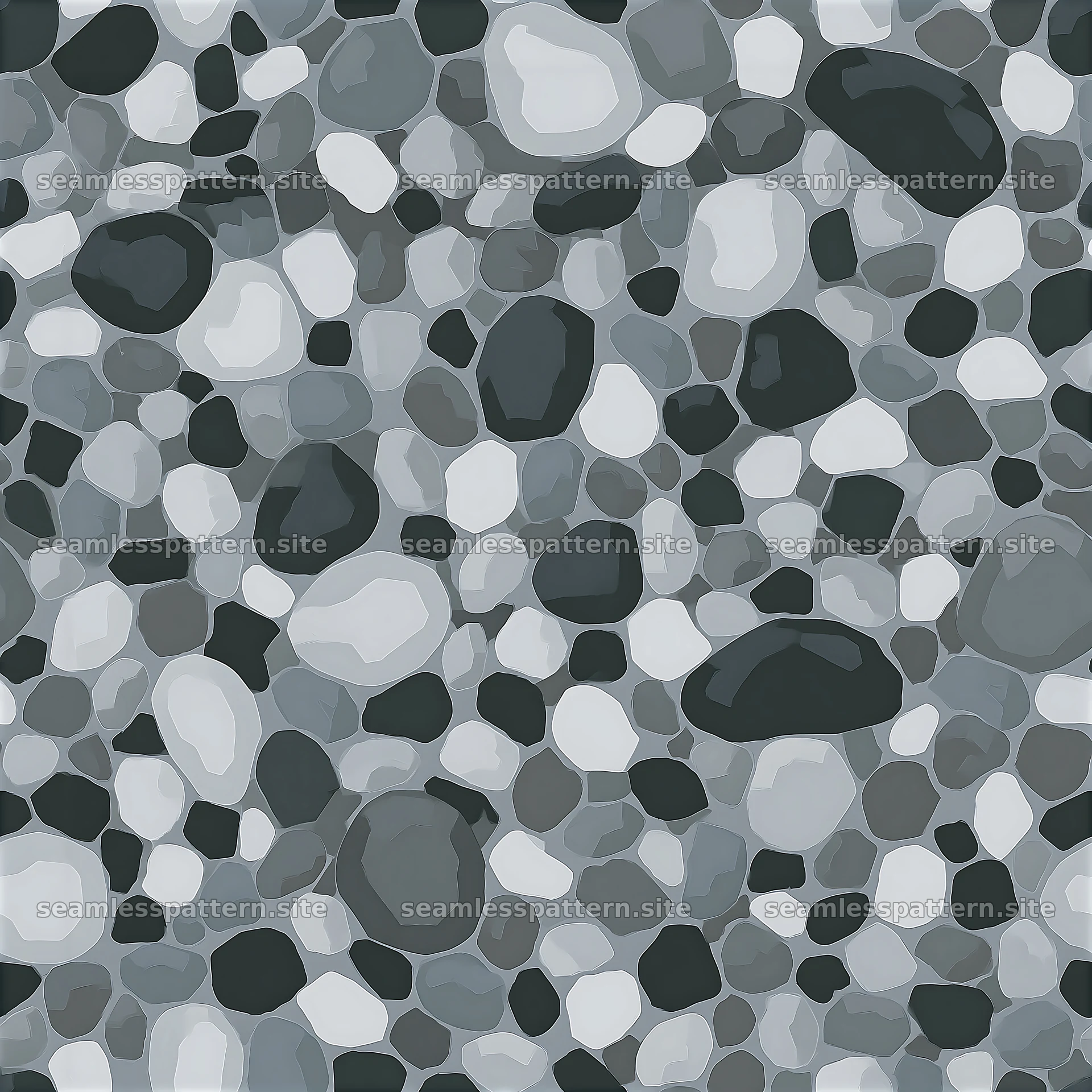 Repeat pattern with monochrome gray camouflage in abstract shapes