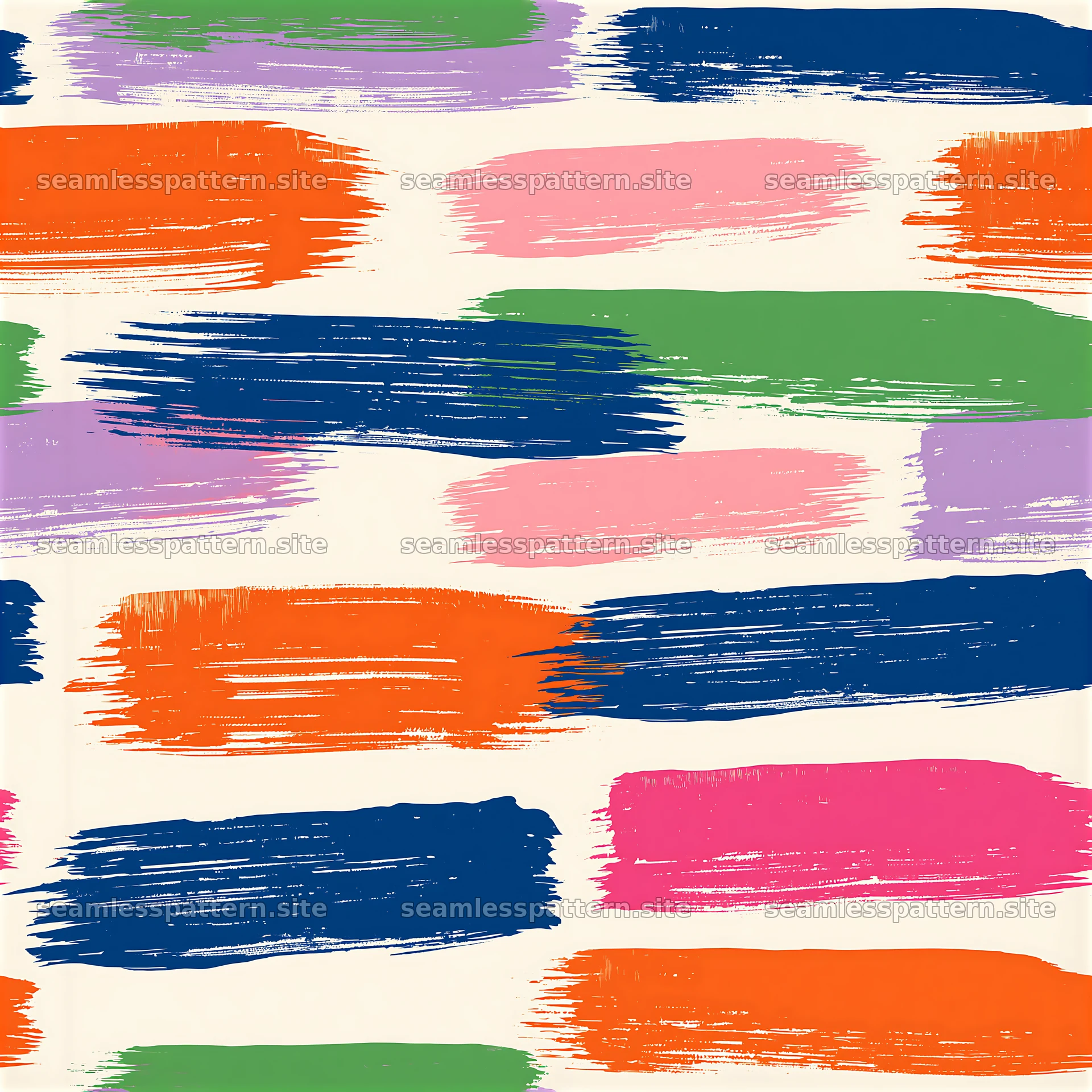 Colorful paint swipe textures seamless pattern