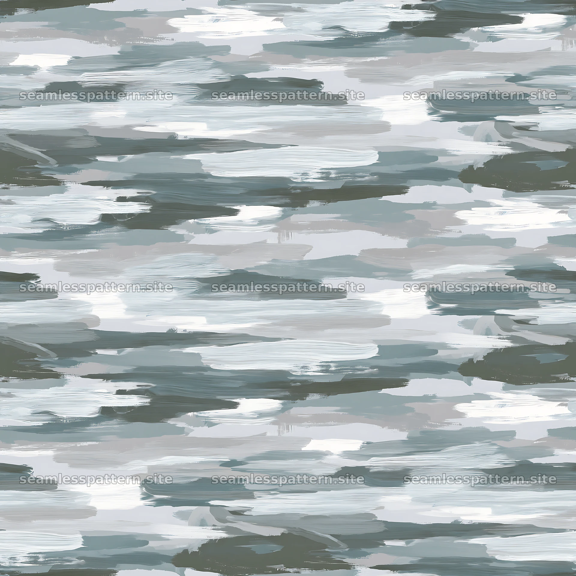 Seamless arctic camouflage brushstroke pattern