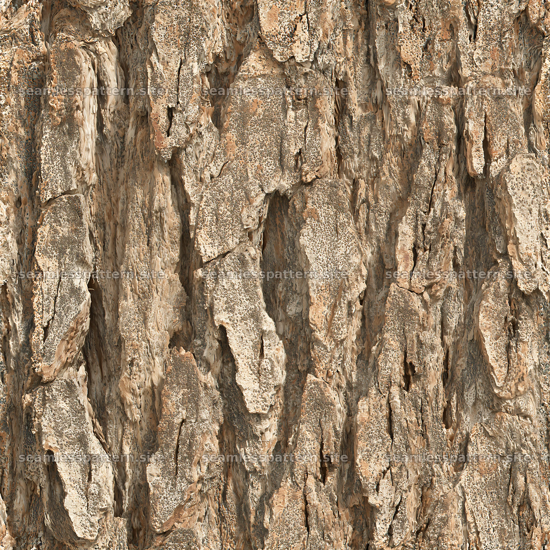Seamless tan bark pattern for fabric and wallpaper