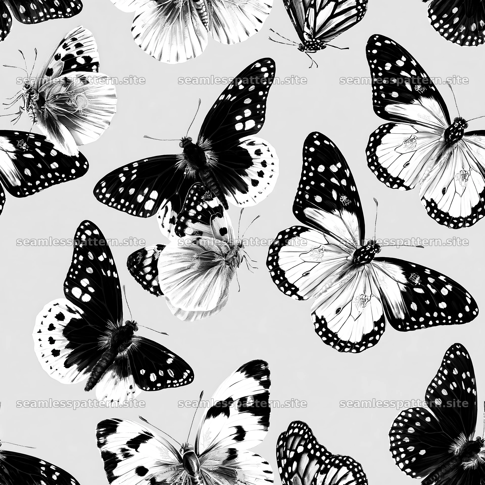 Whimsical butterfly seamless pattern for fabric and wallpaper