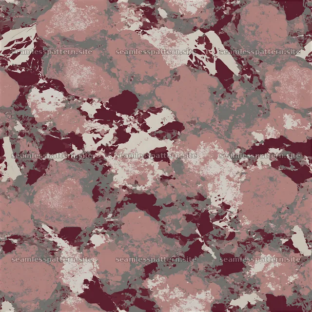 Repeating camouflage marble pattern with shades of pink and gray