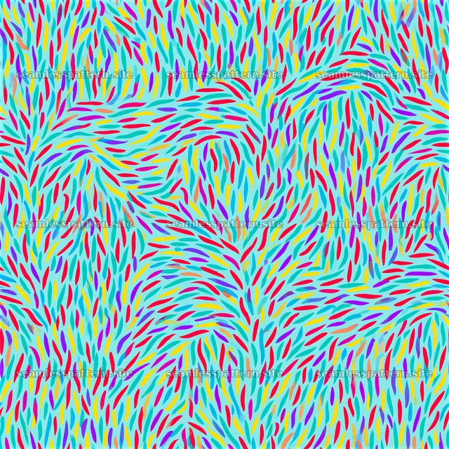Vibrant organic waves seamless pattern in bright colors