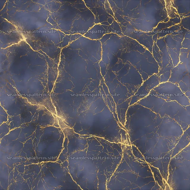 Gold thread vein seamless texture across a dark blue surface