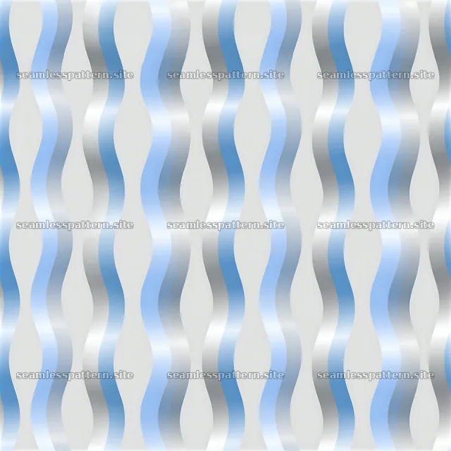 Polished gradient ribbons tileable pattern with wavy stripes