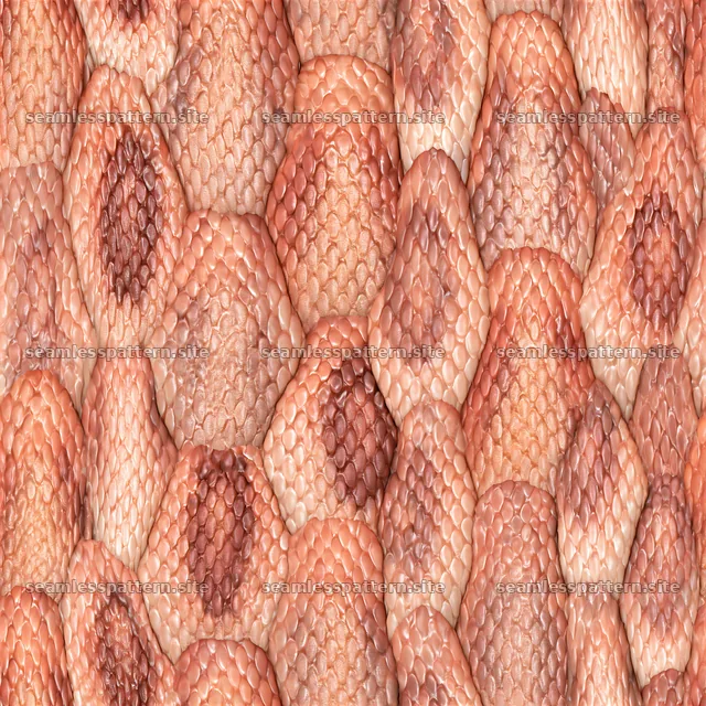 Seamless realistic snake scale texture in shades of brown and beige