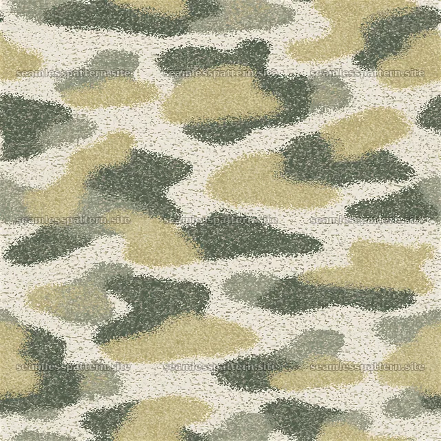 Gold and olive camouflage repeating pattern in organic shapes