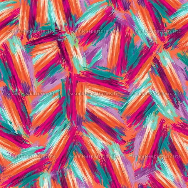 Bright loose paint strokes repeat pattern