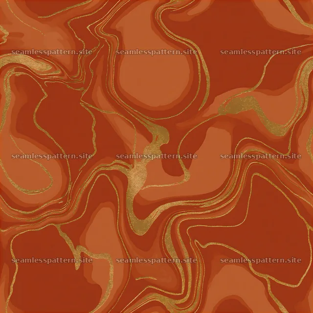 Gold vein on terracotta repeat pattern
