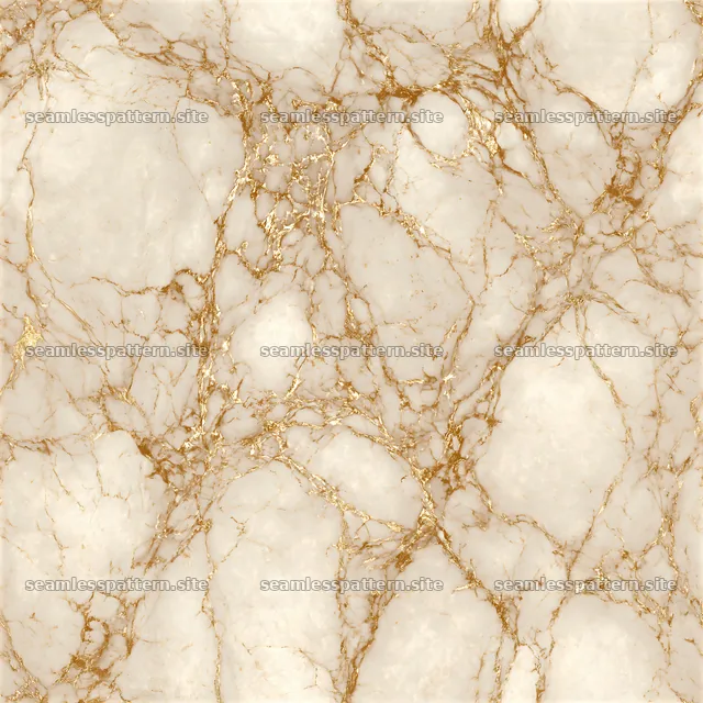Seamless antique gold veined marble texture with light tones and rich veins