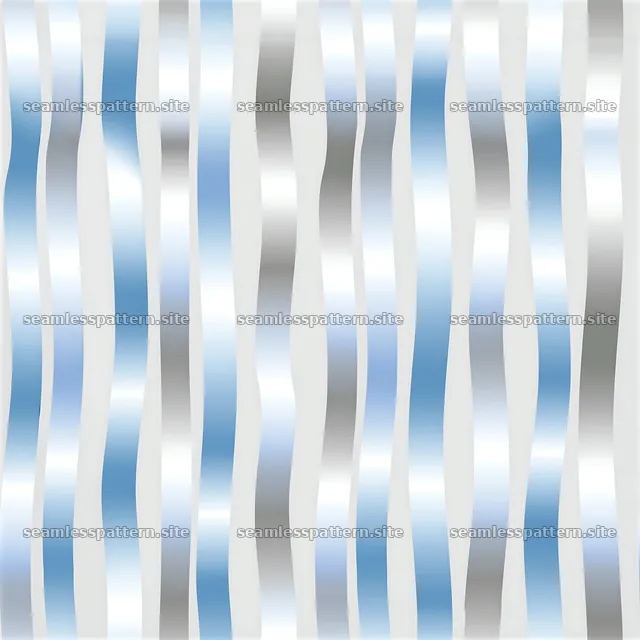 Polished gradient ribbons tileable pattern with silver and blue colors